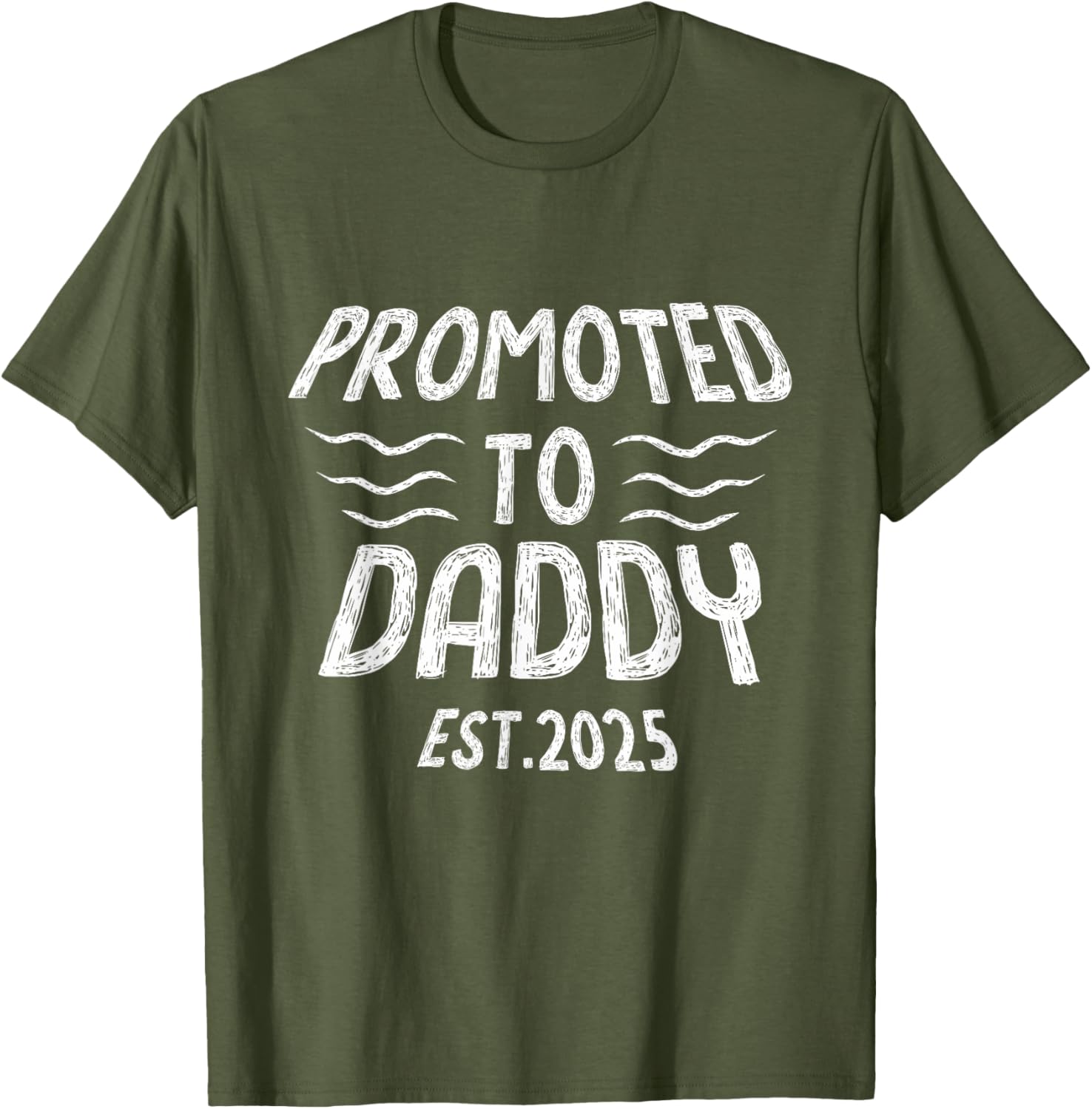 Promoted To Daddy Est 2025 Funny New Dad T-Shirt Gift for Fathers - 10