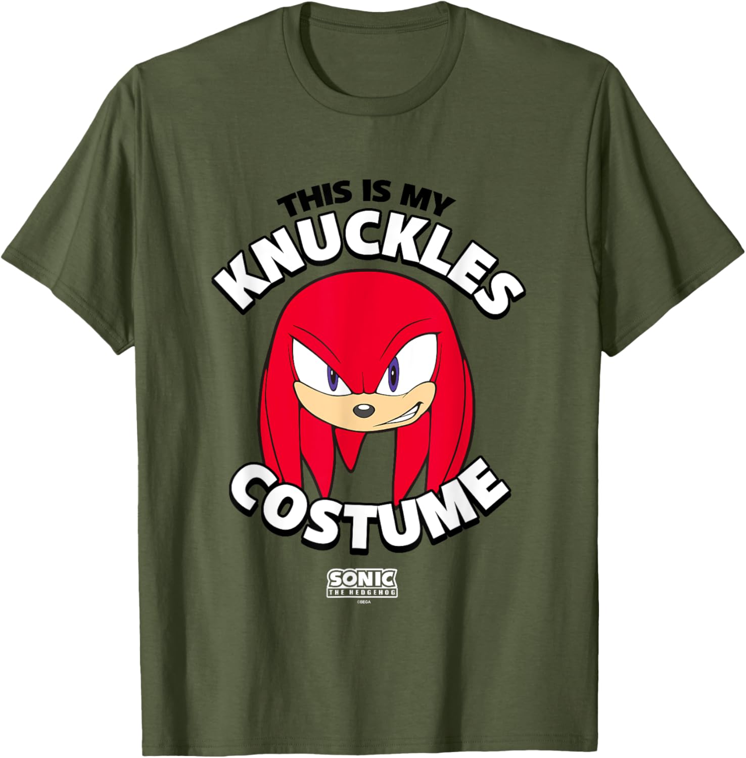Sonic The Hedgehog Knuckles Costume T-Shirt Perfect for Halloween Fun - 14