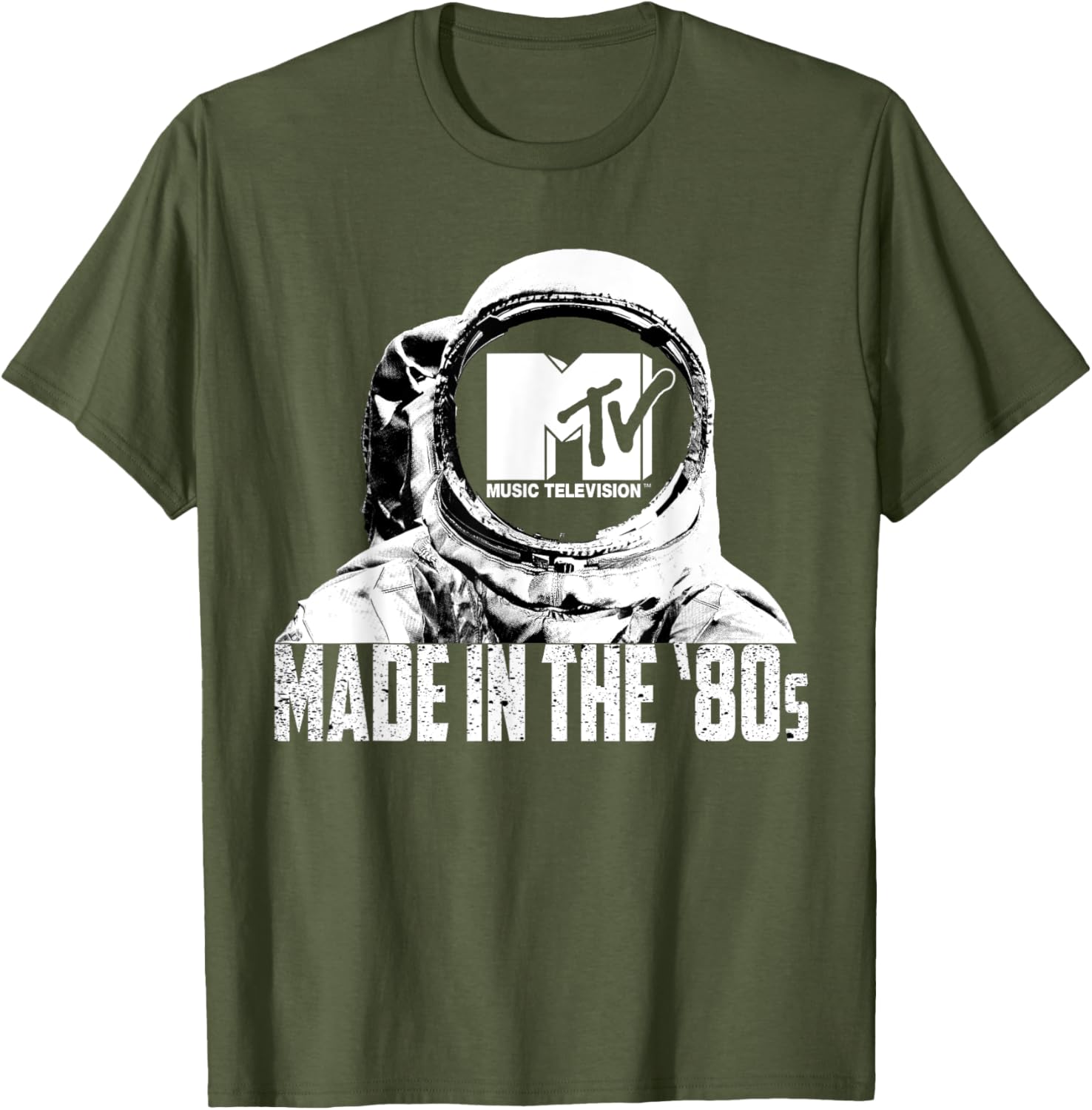 Retro MTV Astronaut T-Shirt Made in the 80s Vintage Logo Tee - 1