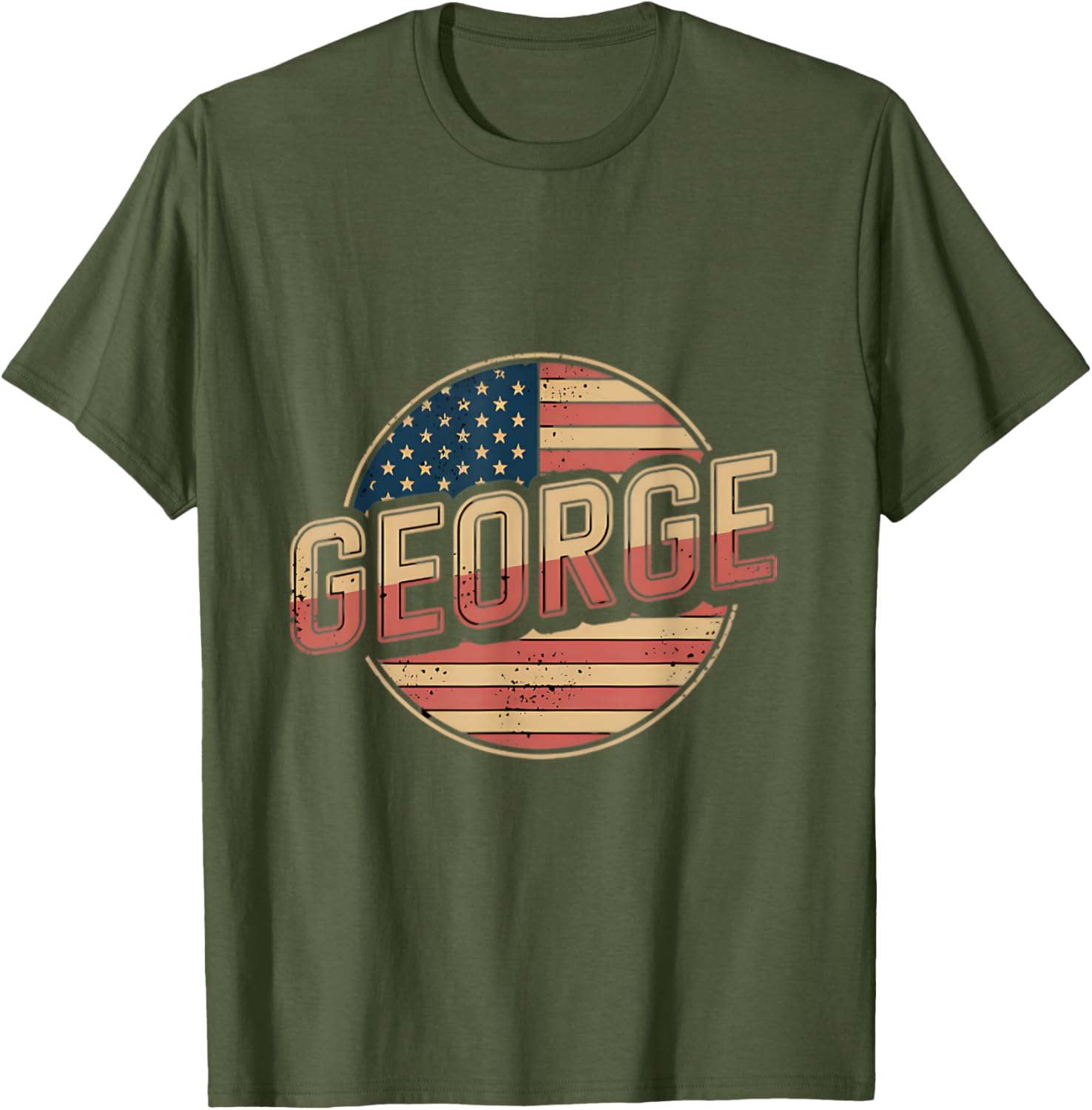 Personalized GEORGE USA Flag T-Shirt for Patriotic Style and Comfort - 16