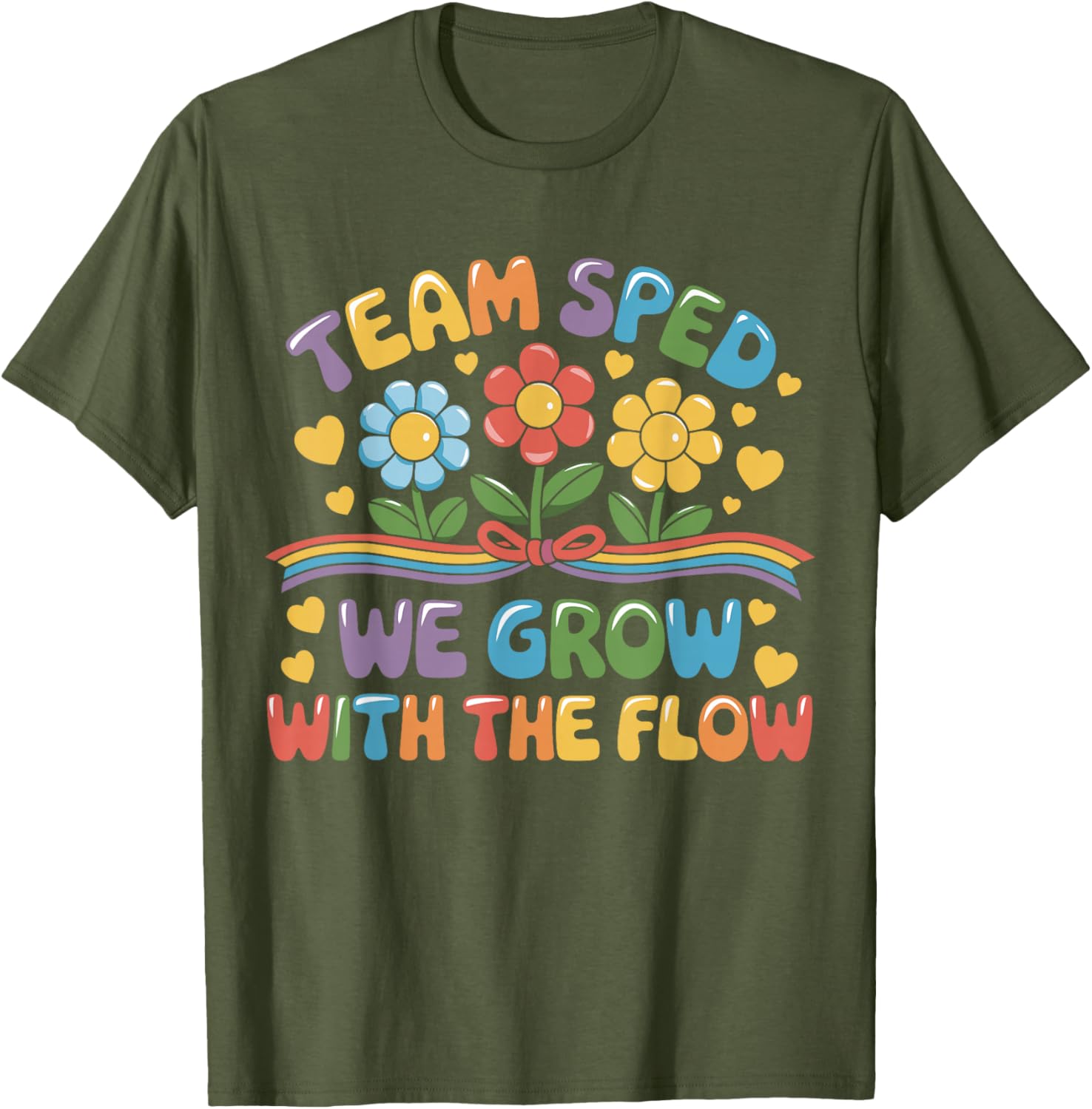 Team SPED We Grow With The Flow Special Ed Teacher T-Shirt for Educators - 18
