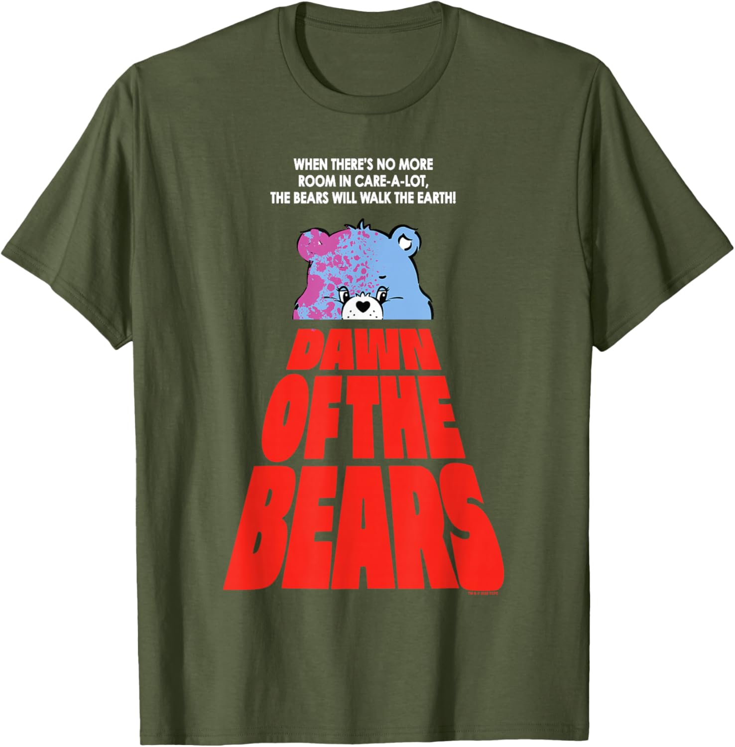 Care Bears Halloween Dawn Of The Bears Fun Horror Movie Poster T-Shirt - 8