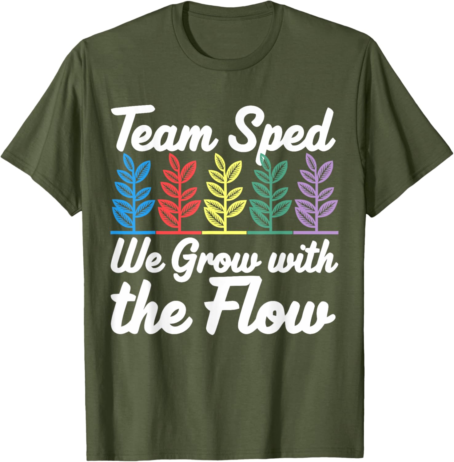 Team SPED We Grow With The Flow Special Education Teacher T-Shirt - 12