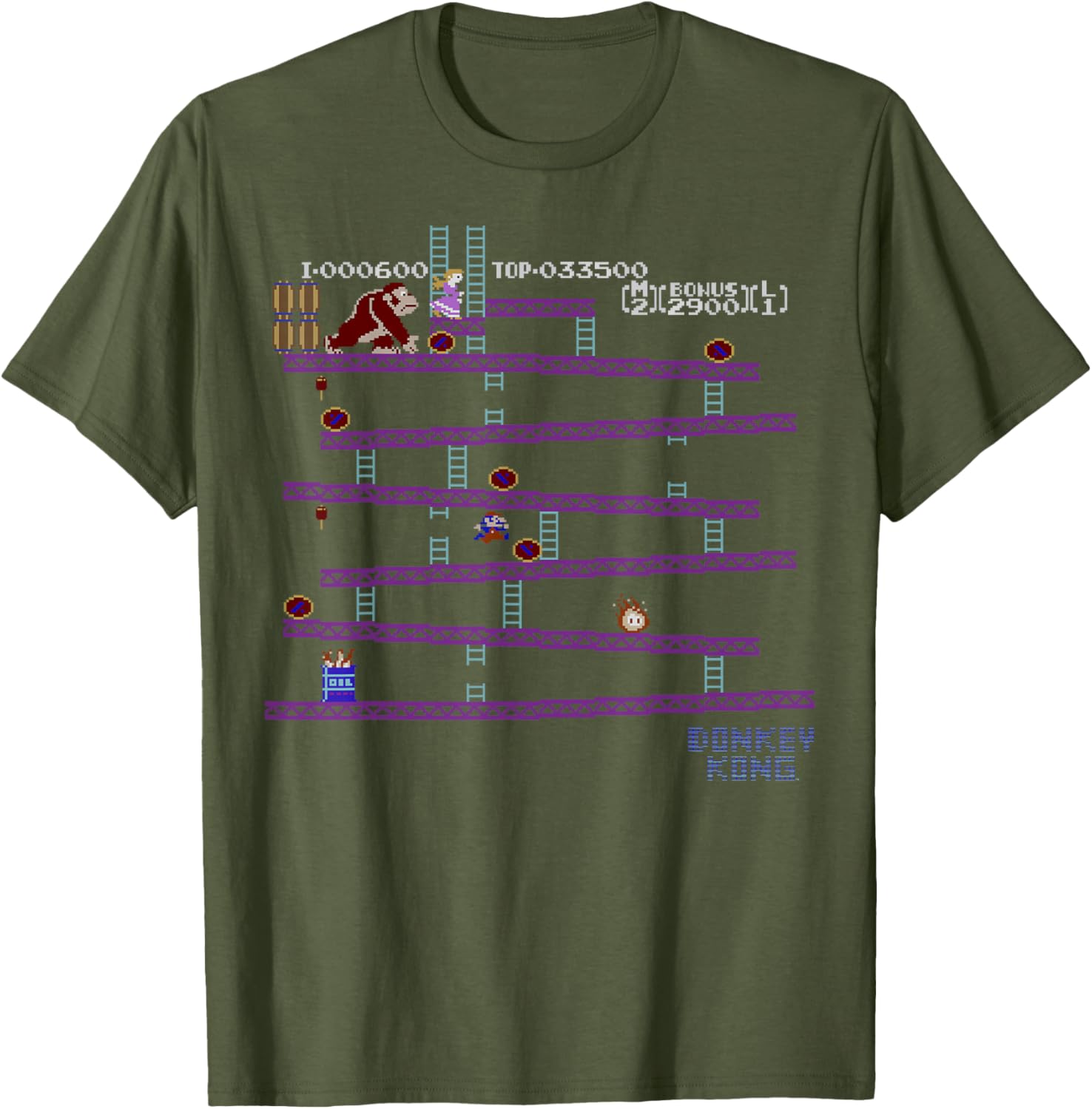 Retro Nintendo Donkey Kong 8-Bit Graphic T-Shirt for Gaming Fans - 6