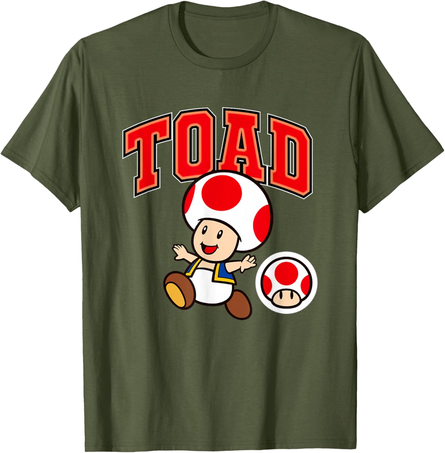 Super Mario Toad Collegiate Style T-Shirt for Fun Gaming Fashion - 8