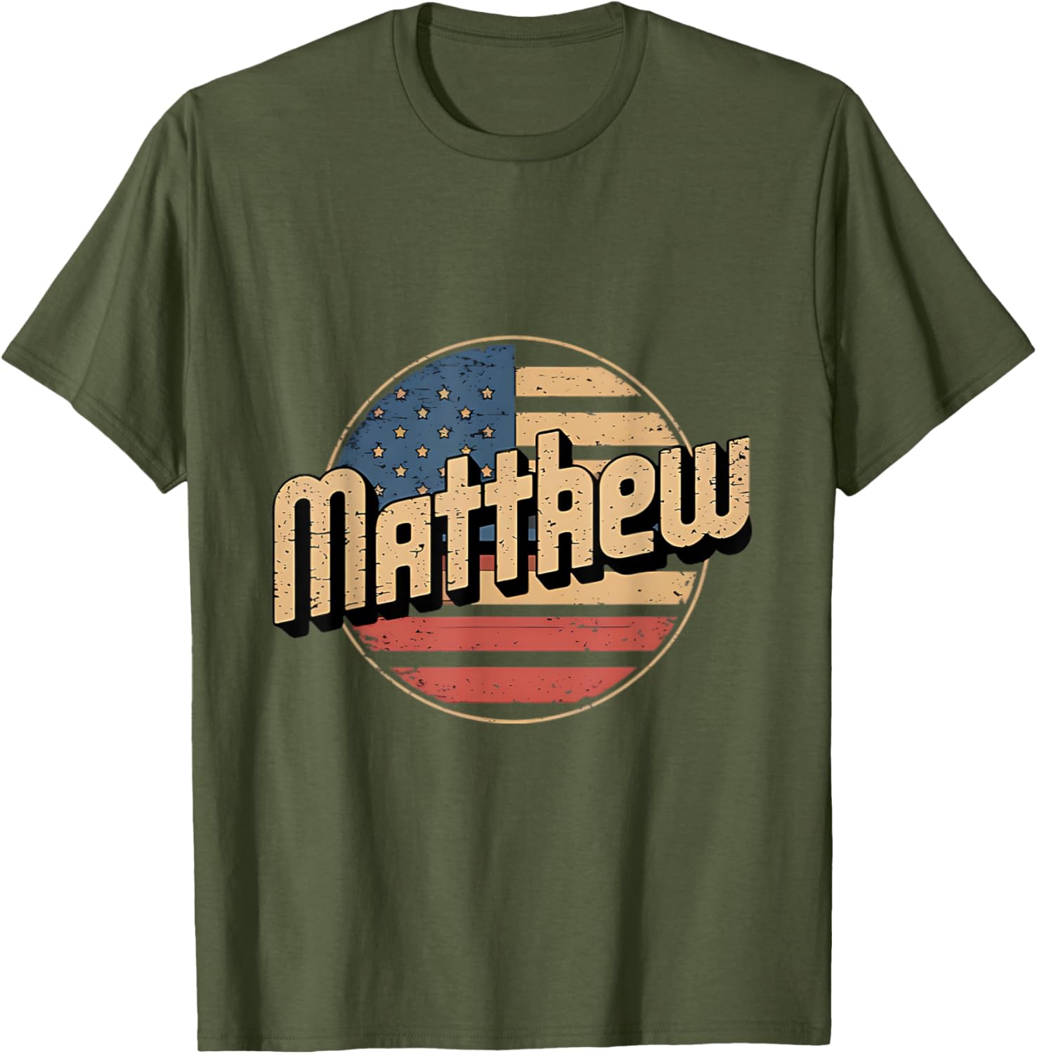 Personalized MATTHEW USA Flag Patriot T-Shirt for Proud Americans - 4