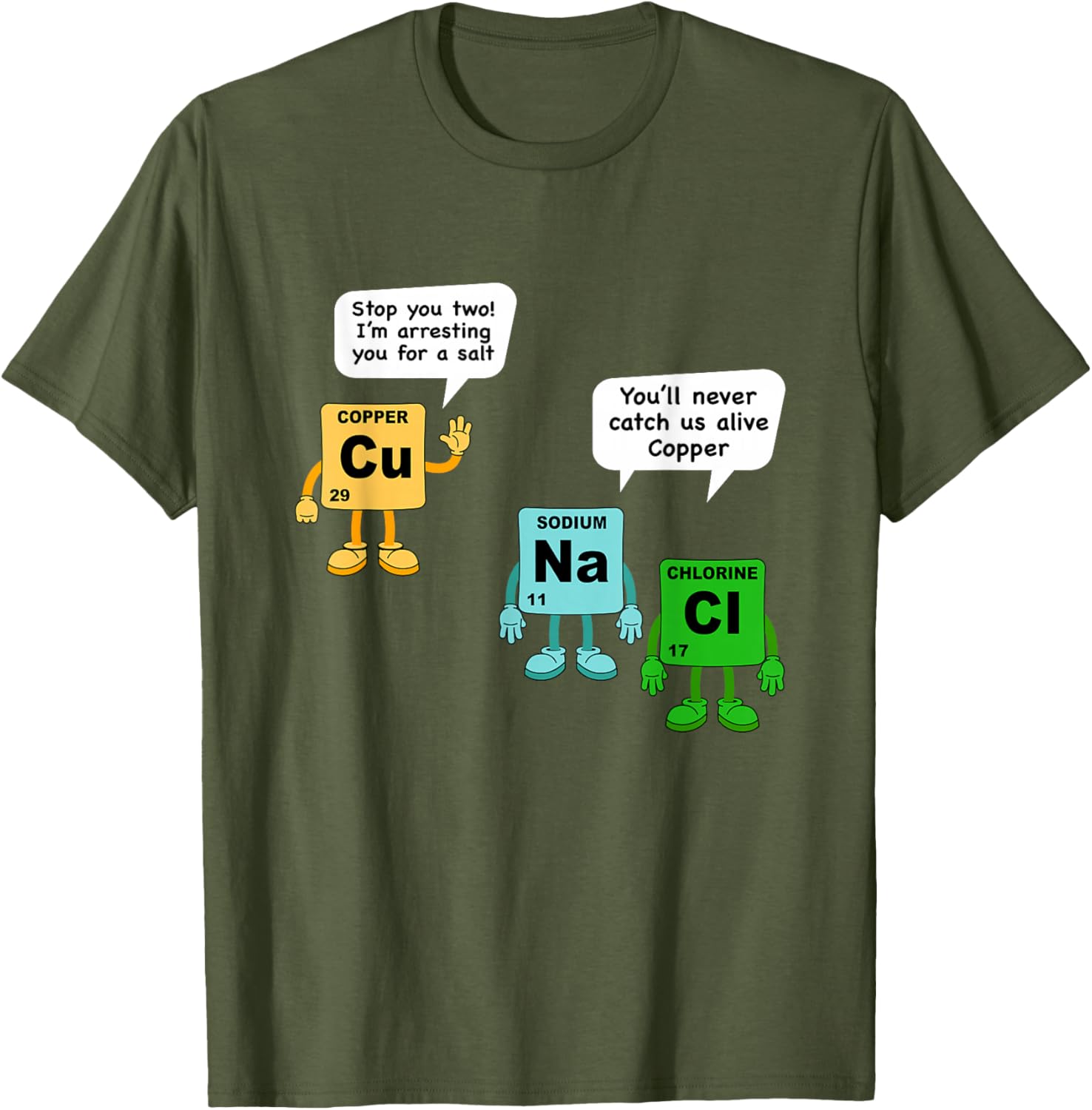 Salt and Copper Chemistry T-Shirt for Students - Fun Science Apparel - 7