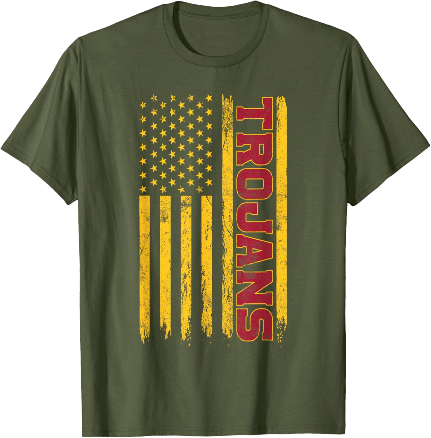 USC Trojans American Flag T-Shirt for Sports Fans and Outdoors Fun - 12