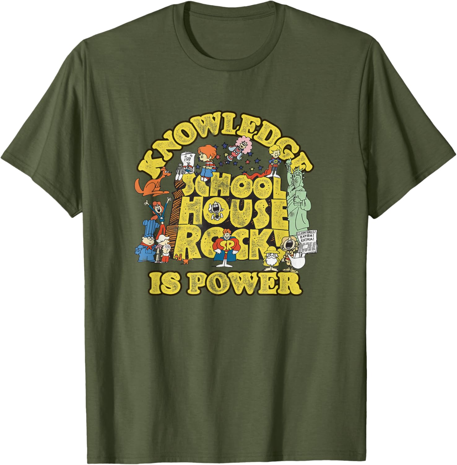 Ripple Junction Schoolhouse Rock Knowledge Is Power T-Shirt for Fans - 1
