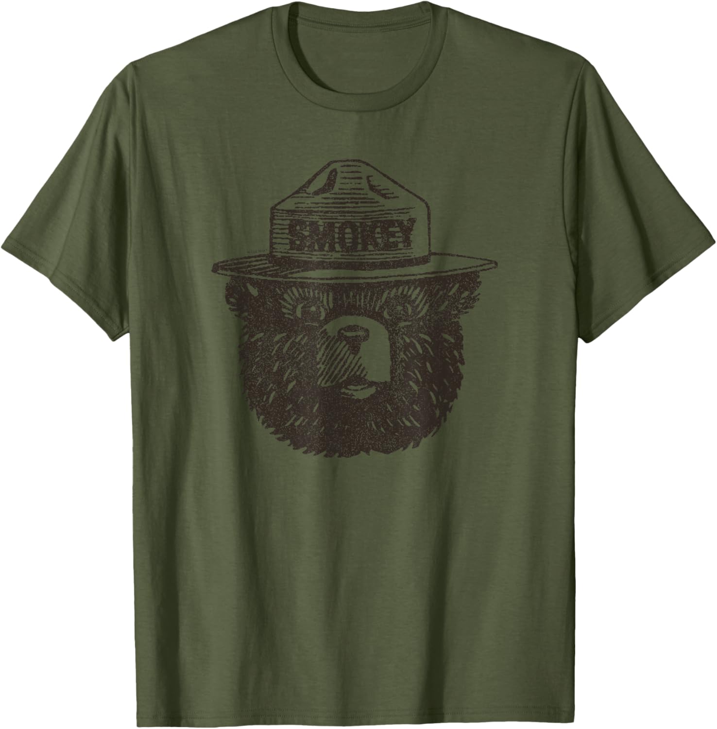 Smokey Bear Portrait T-Shirt for Nature Lovers and Wildlife Fans - 5