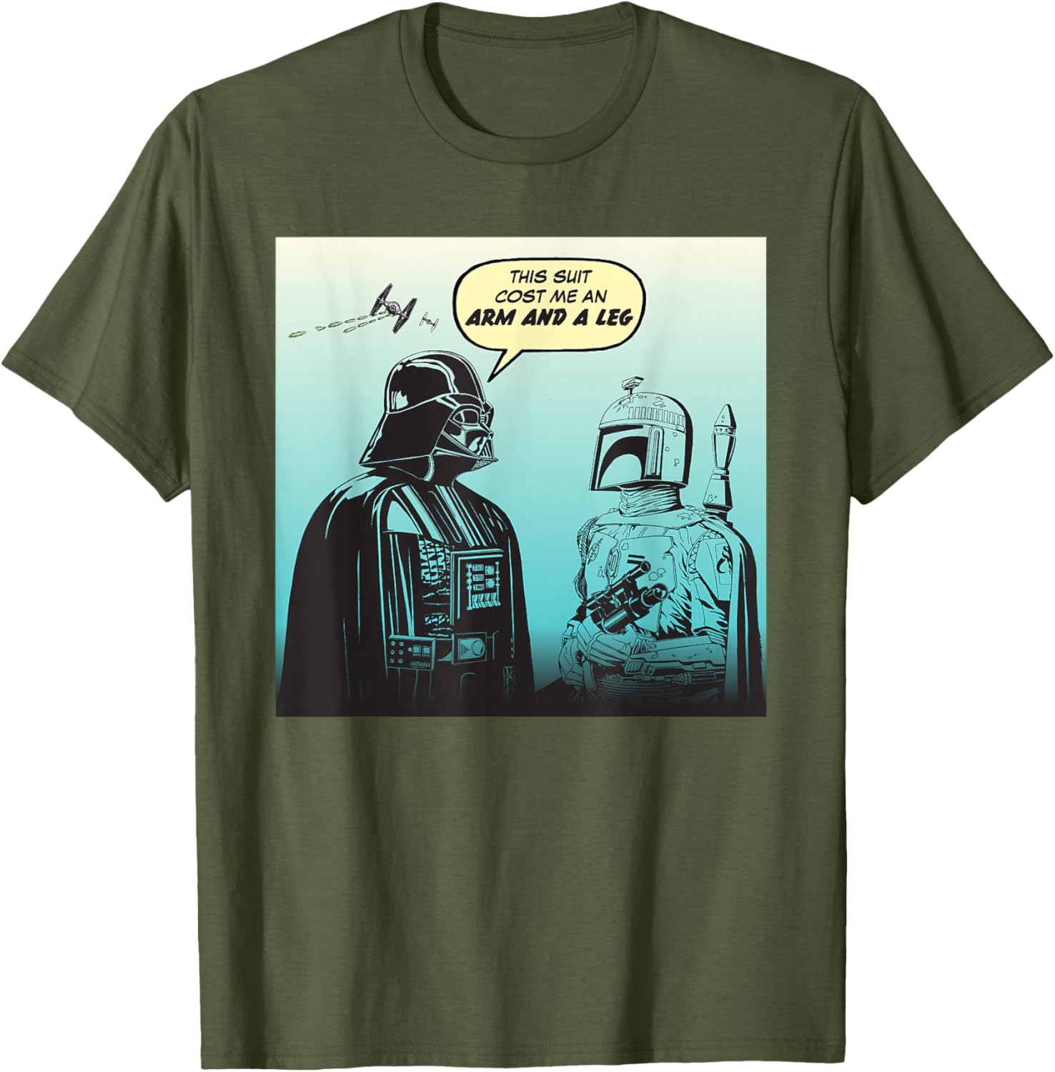 Star Wars Funny Darth Vader and Boba Fett Comic T-Shirt for Fans - 15