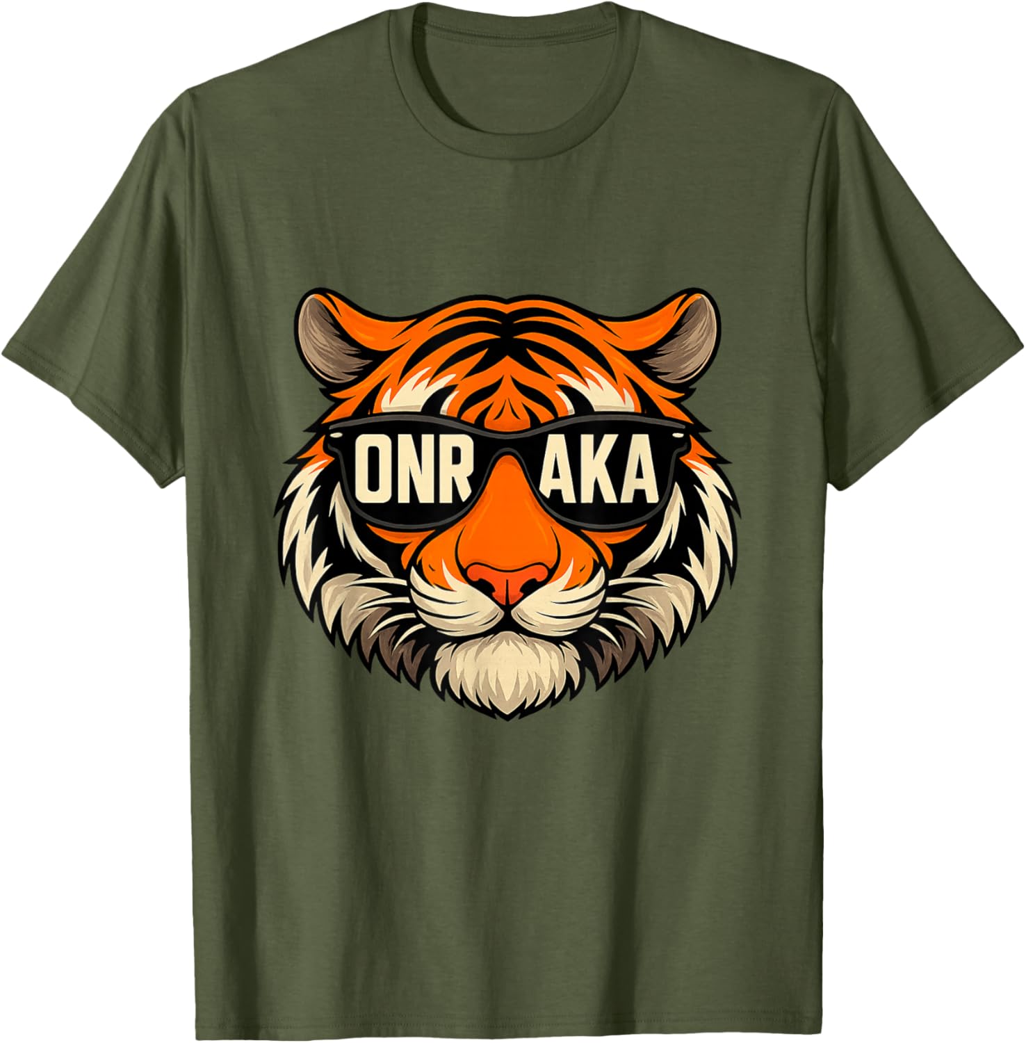 Vintage Tiger Graphic T-Shirt Onrakas Retro Sunglasses Unity Apparel - 23