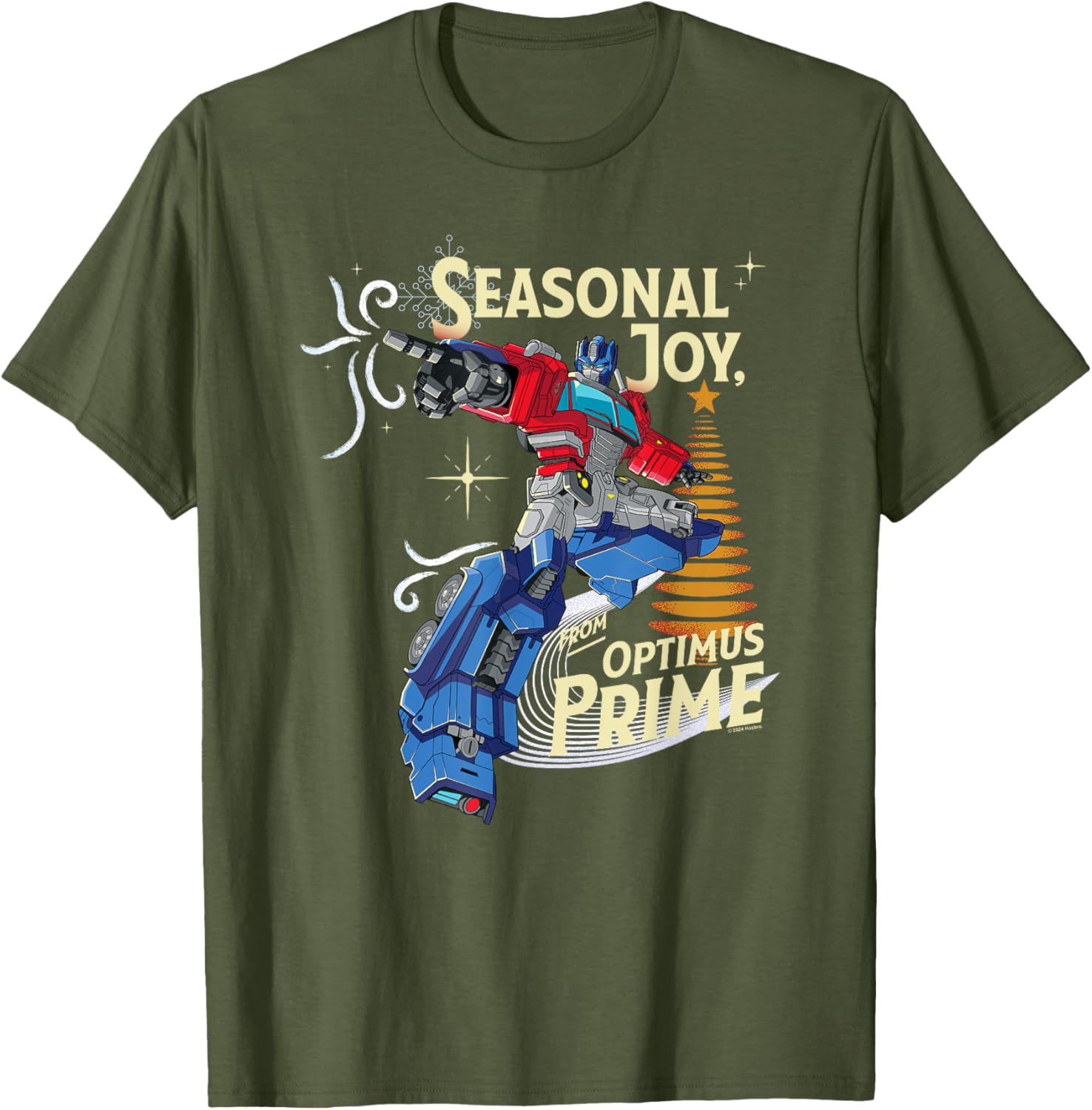 Transformers Optimus Prime Christmas T-Shirt for Seasonal Cheer - 11