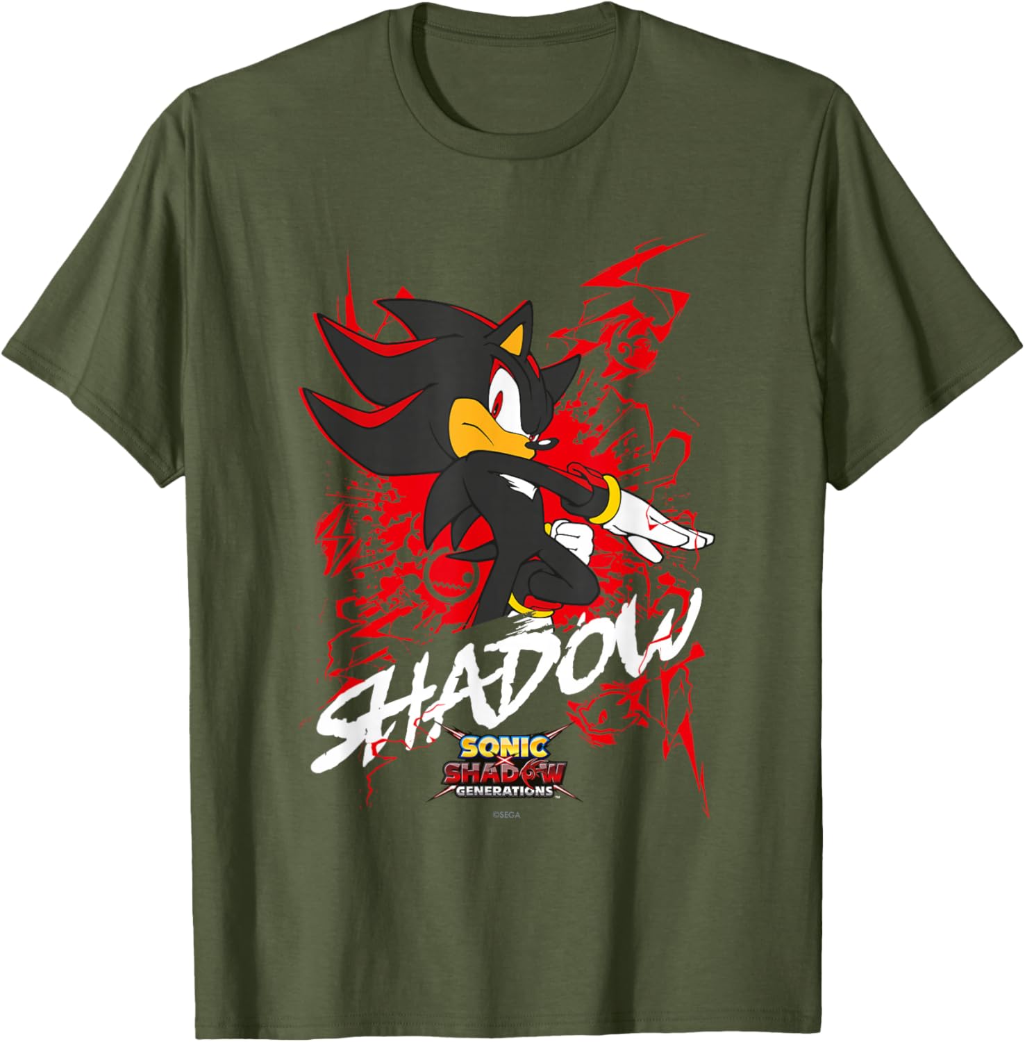 Sonic the Hedgehog Shadow T-Shirt for Fans of Sonic X and Generations - 14