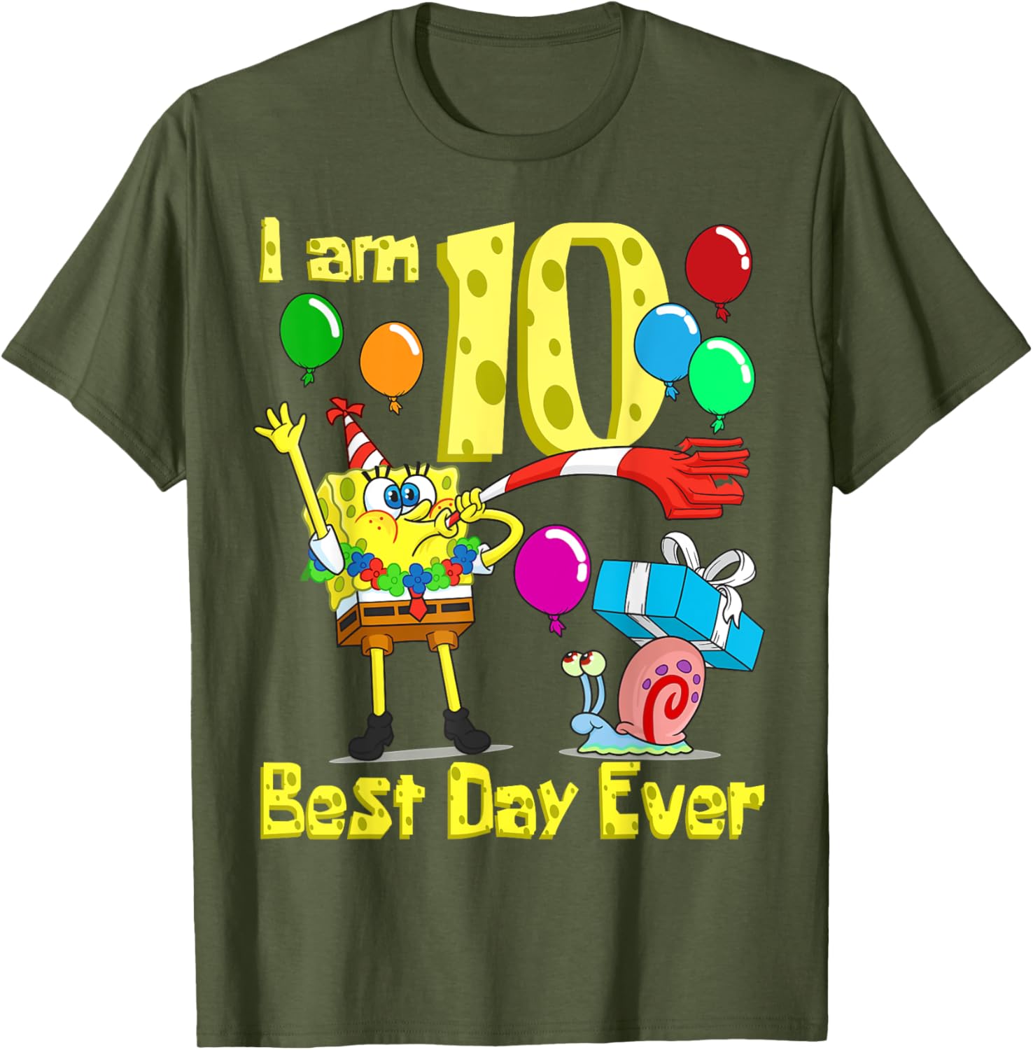 SpongeBob 10th Birthday Party T-Shirt by Mademark for Fun Celebrations - 2