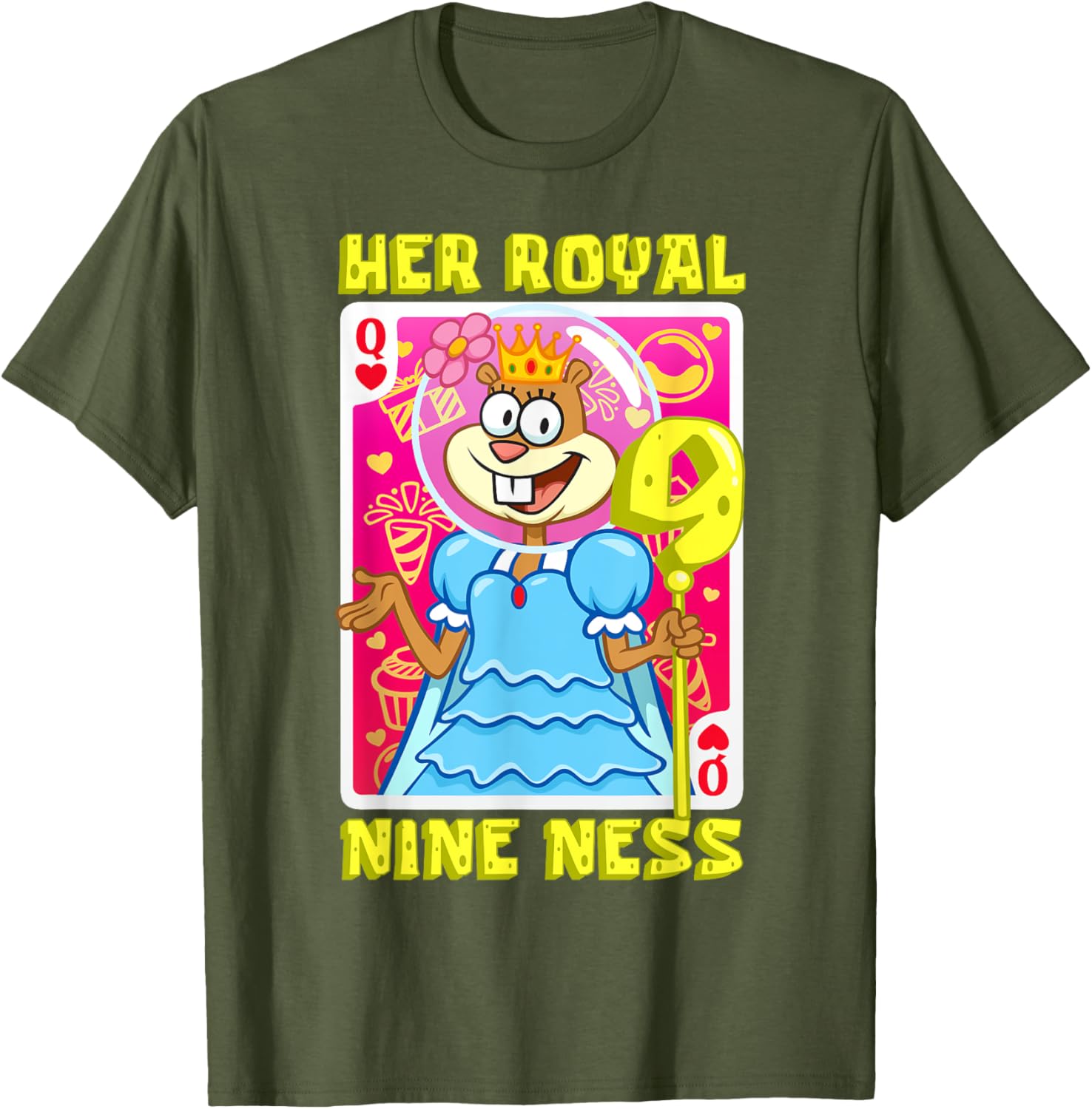 SpongeBob Her Royal Nine-ness Girl 9th Birthday T-Shirt for Kids - 9