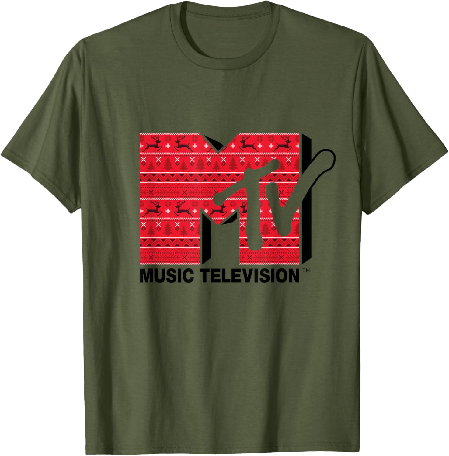 Mademark x MTV Ugly Christmas Style T-Shirt - Festive Retro Logo Wear - 1