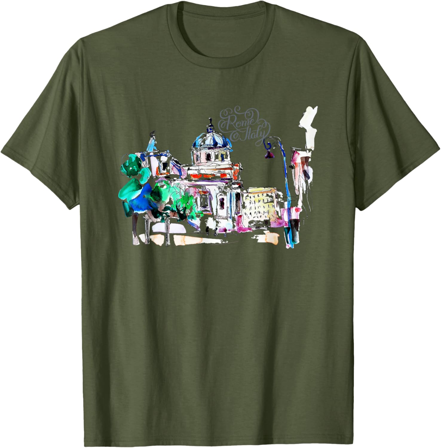 Retro Vintage Rome Italy Souvenir T-Shirt for Travelers and Tourists - 15