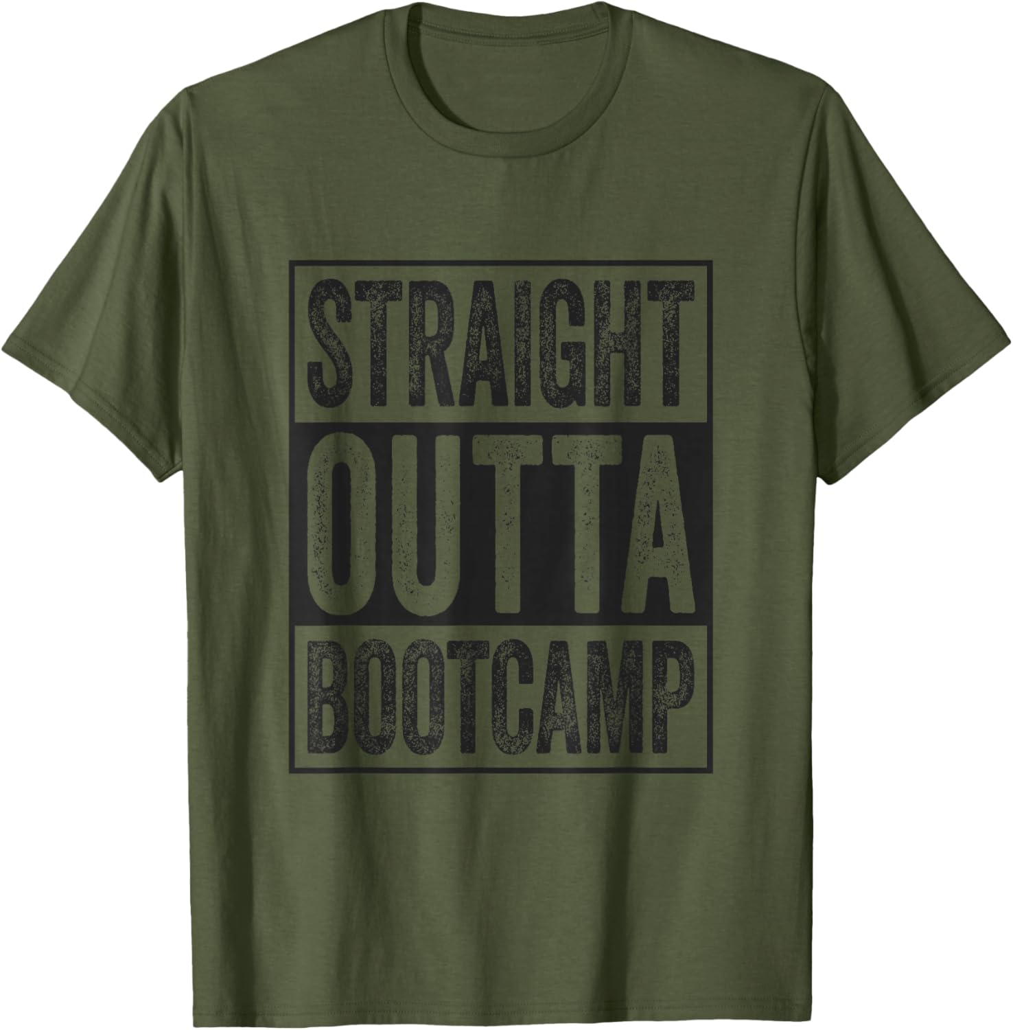 Straight Outta Bootcamp Soldier Basic Training Graduate T-Shirt - 24