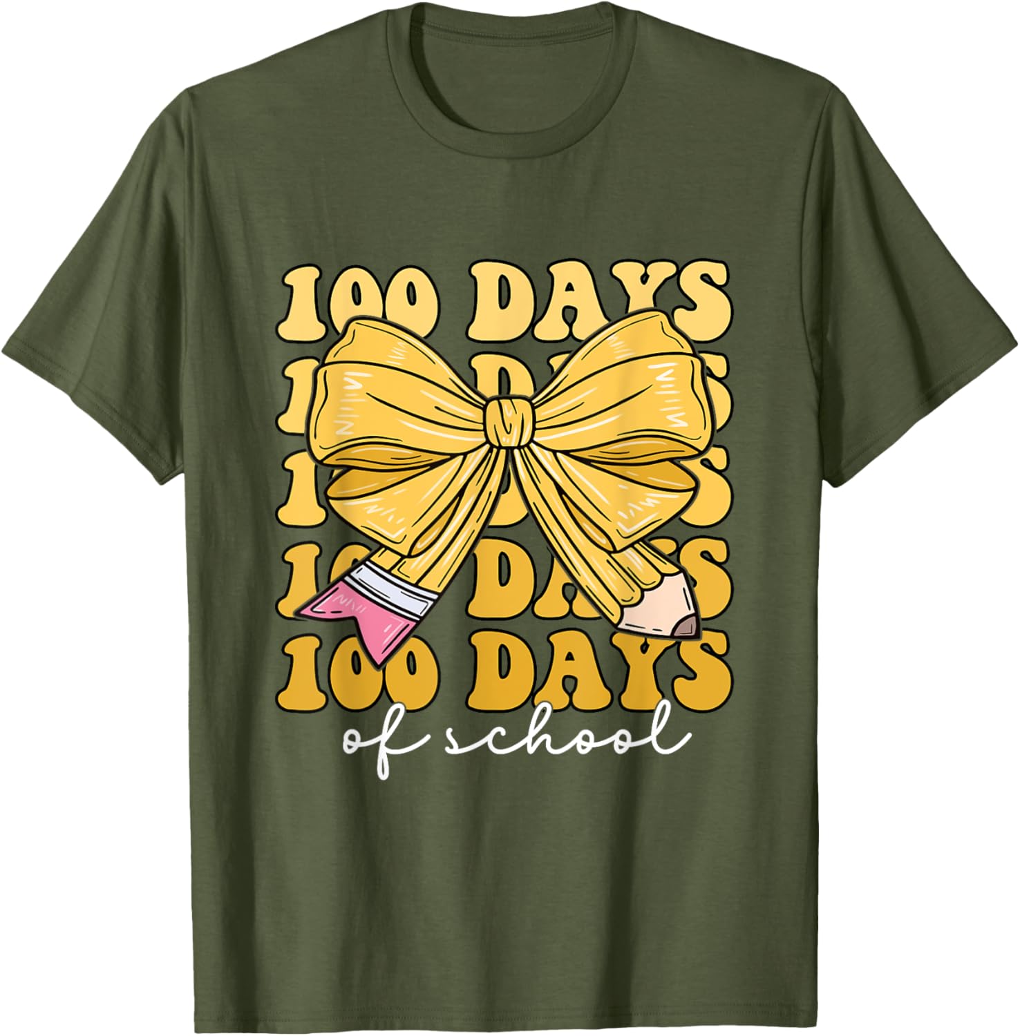 100 Days of School Coquette Bow T-Shirt for Girls Fun and Stylish - 4