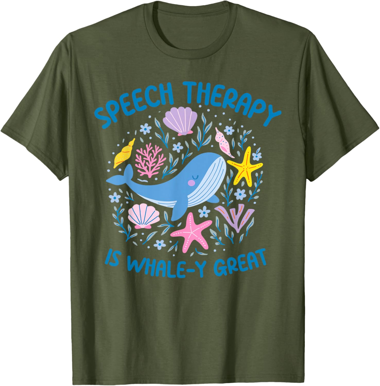 Whale-y Great Speech Therapy SLP T-Shirt for Ocean Animal Lovers - 8