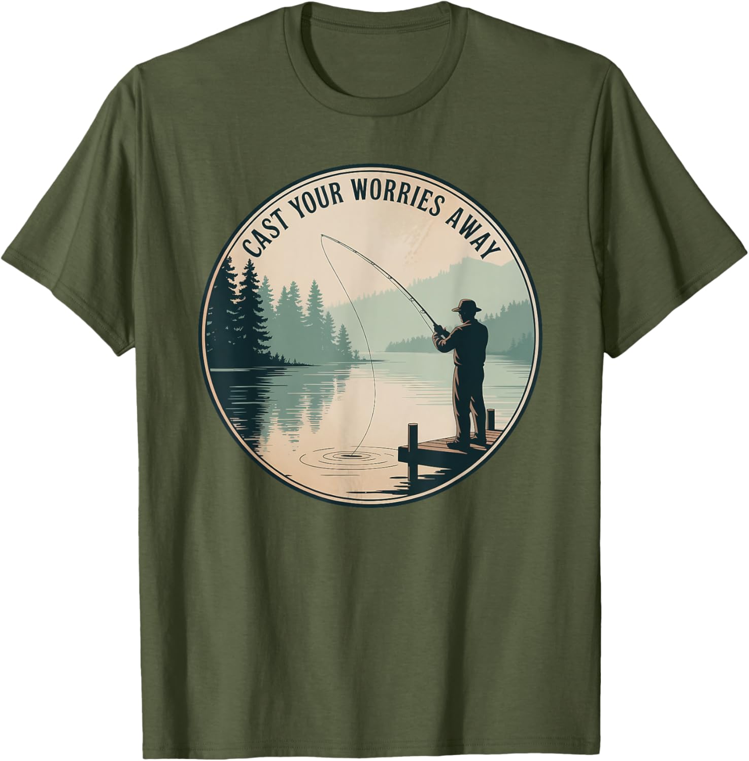 Relaxing Fishing Scenery T-Shirt for Nature Lovers and Outdoor Enthusiasts - 17