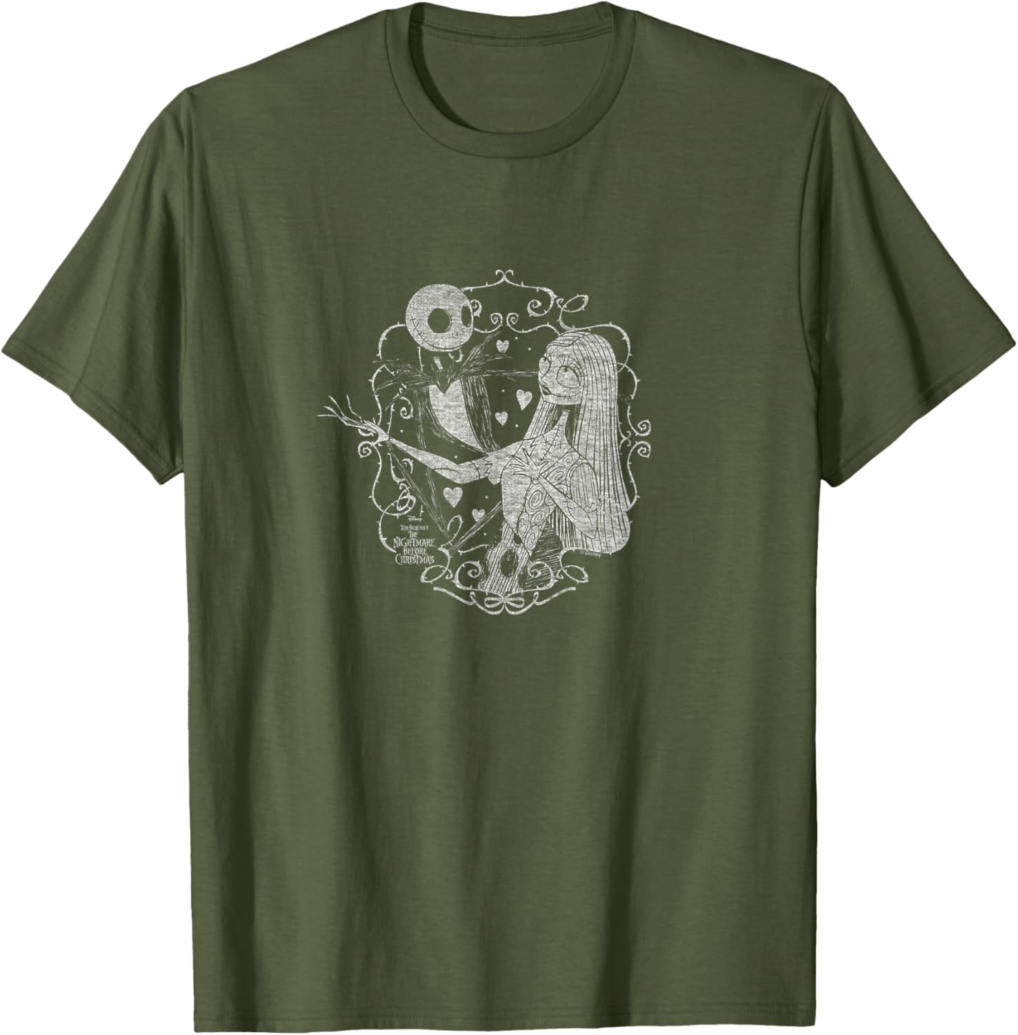 Nightmare Before Christmas Jack and Sally Valentine T-Shirt for Couples - 14