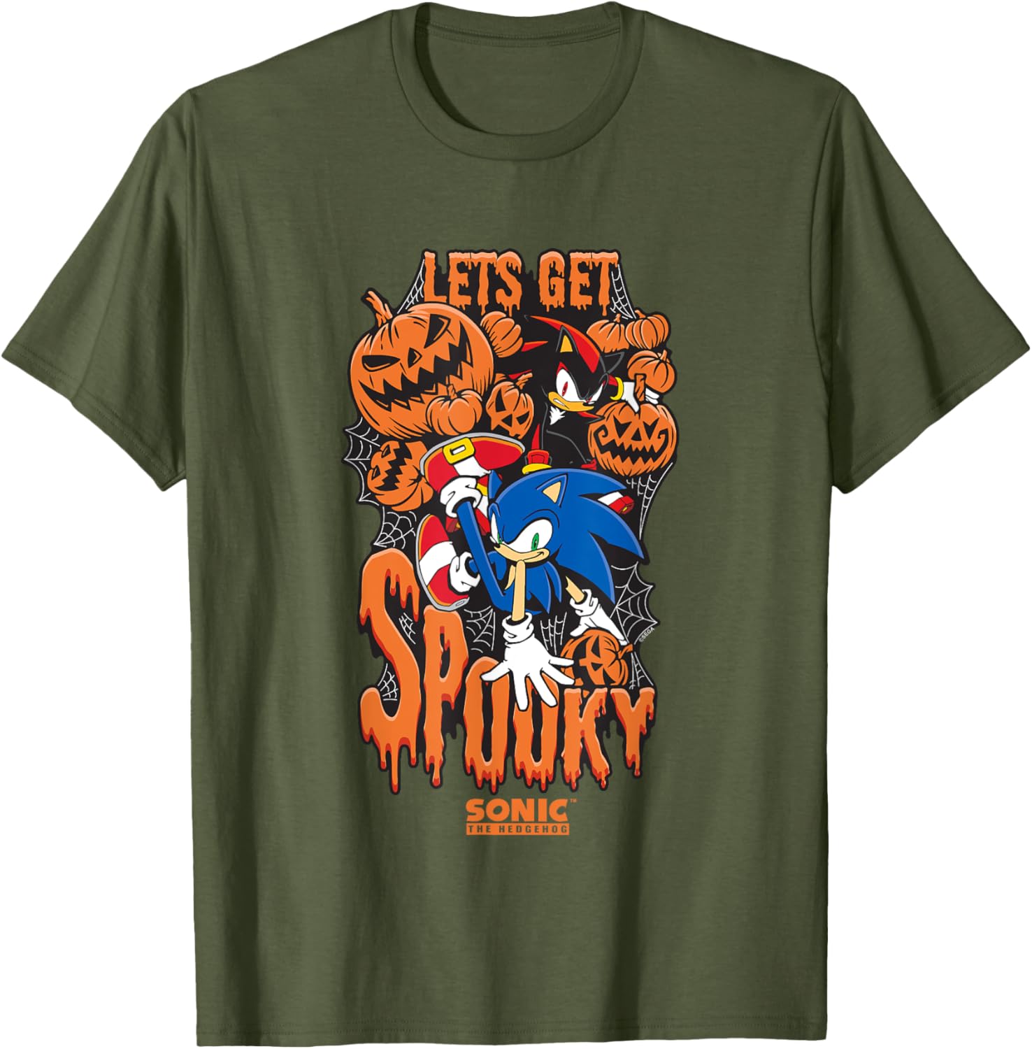 Sonic The Hedgehog Halloween Spooky T-Shirt for Fans of Sonic & Shadow - 1