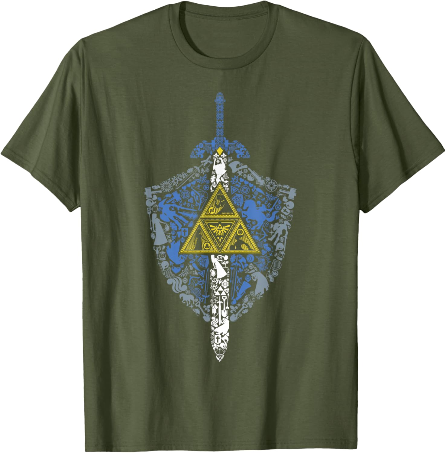 Nintendo Zelda Hylian Shield Icon Graphic T-Shirt for Fans and Gamers - 1