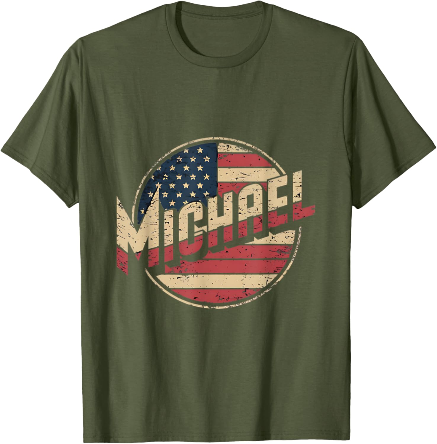 Personalized MICHAEL USA Flag Patriotic T-Shirt for Proud Americans - 1