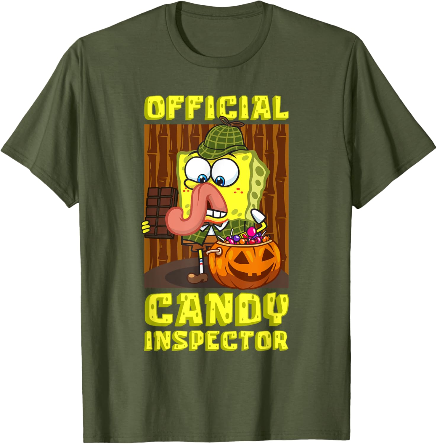 Mademark SpongeBob SquarePants Halloween Candy Inspector Fun T-Shirt - 15