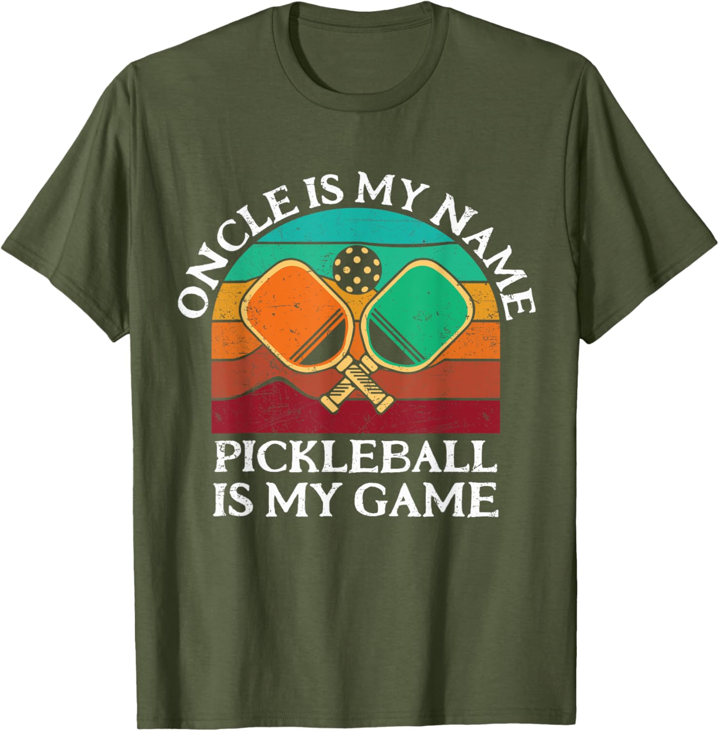 Oncle is My Name Pickleball is My Game Fun T-Shirt for Lovers of Sport - 7