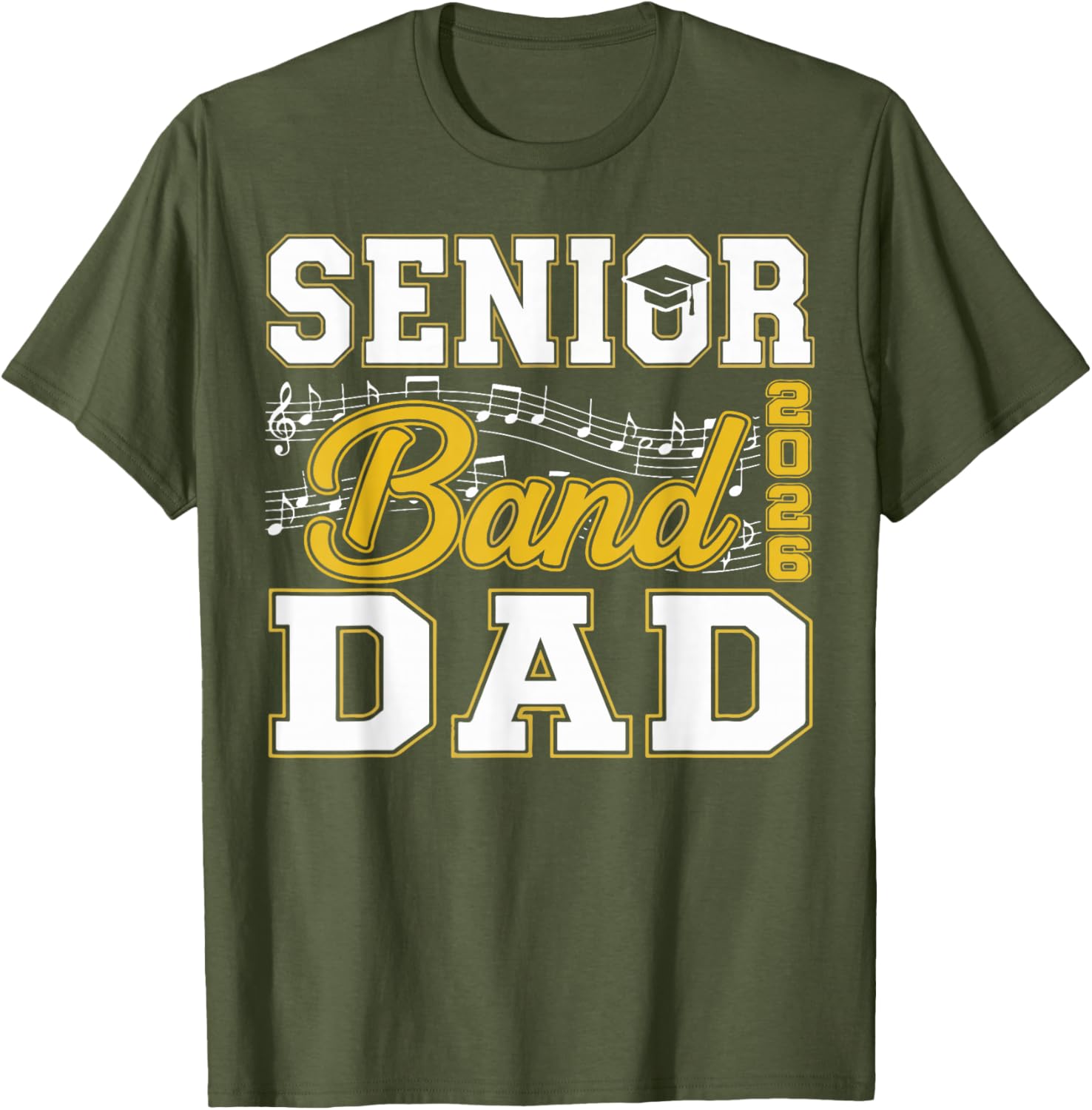 Senior Band Dad Class of 2026 Marching Band T-Shirt for Proud Fathers - 10