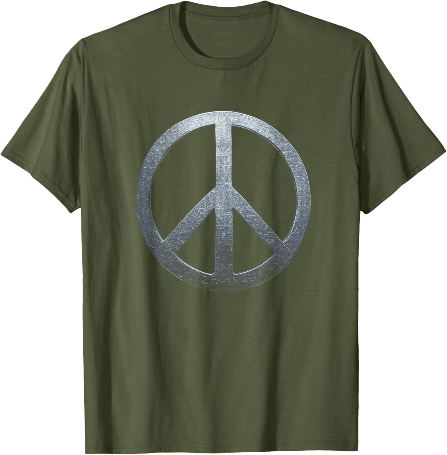 Weathered Stone Peace Sign T-Shirt for Comfortable, Stylish Everyday Wear - 16