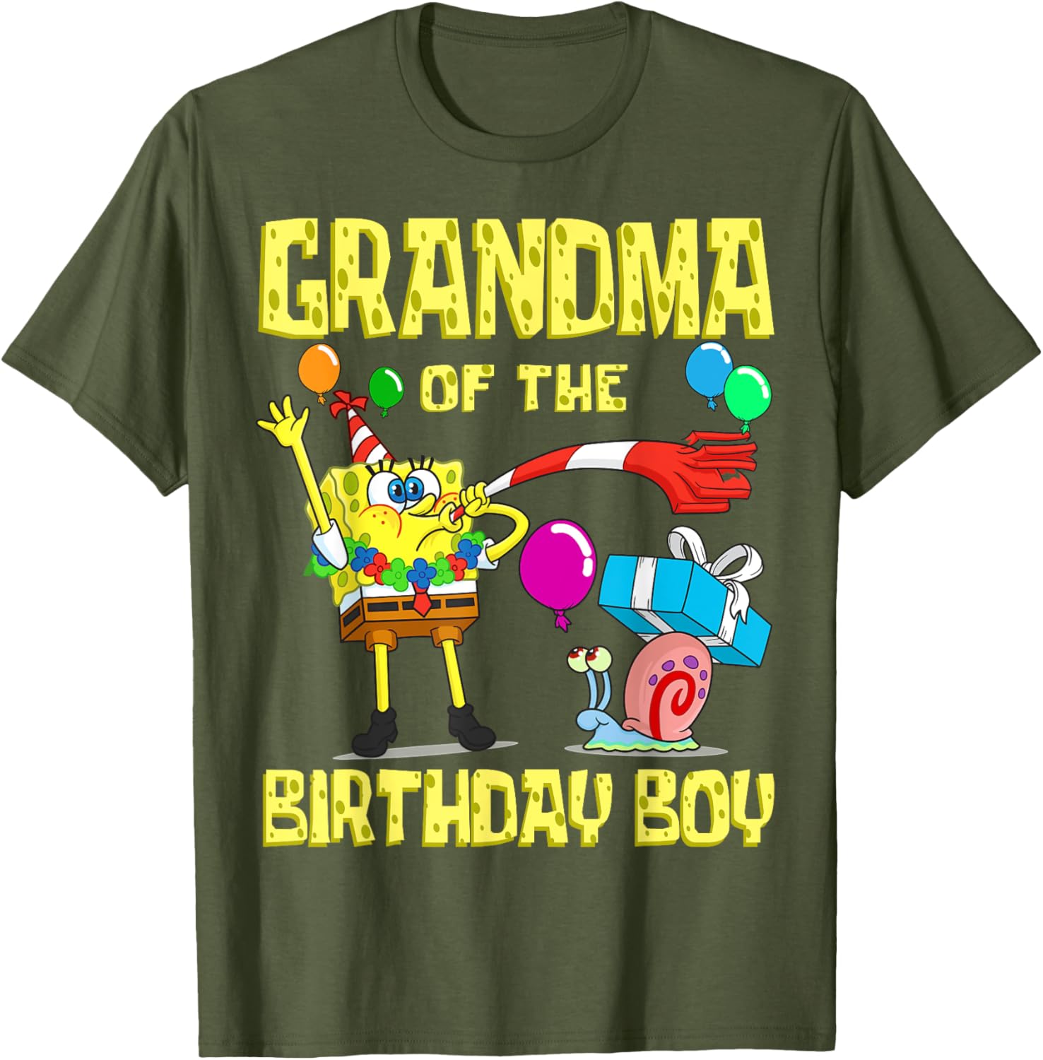 SpongeBob Grandma of the Birthday Boy T-Shirt Fun Party Apparel - 15