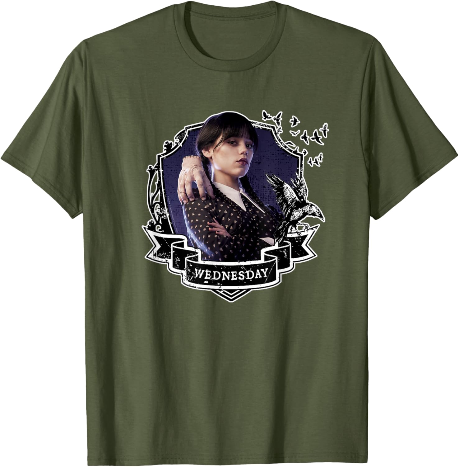 Wednesday Nevermore Graphic T-Shirt for Fans of Iconic Wednesday Style - 2