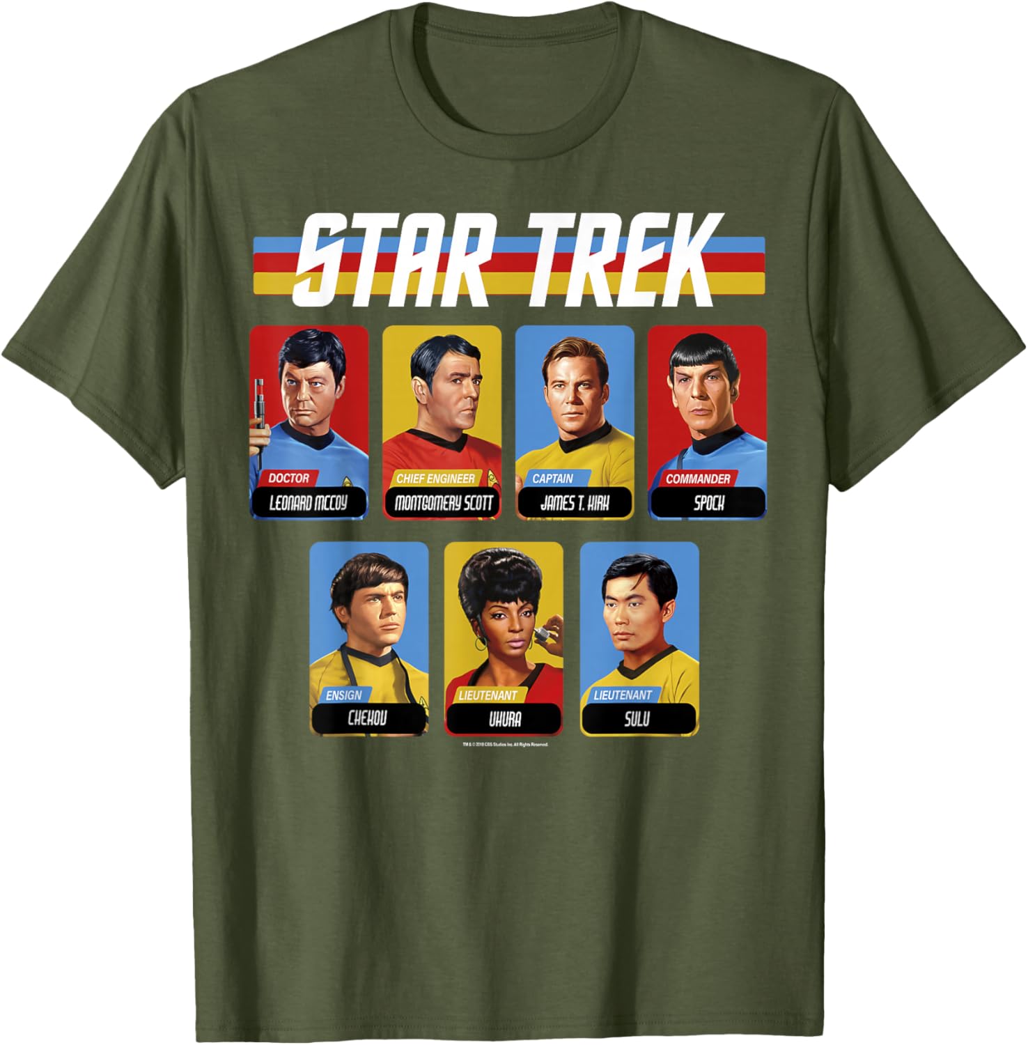 Star Trek Original Series Crew Retro Portraits T-Shirt for Fans - 5
