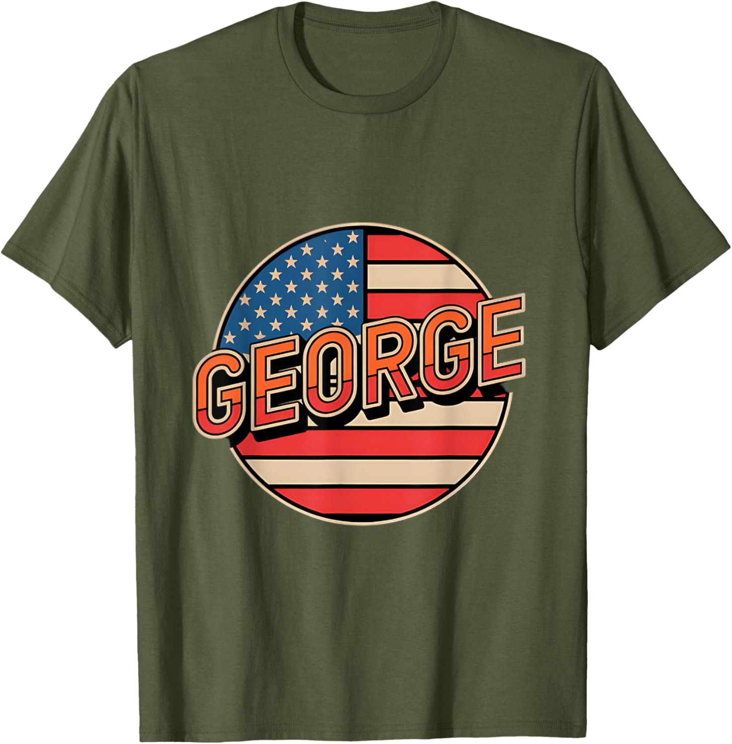 Personalized GEORGE USA Flag T-Shirt for Proud Patriots - 12