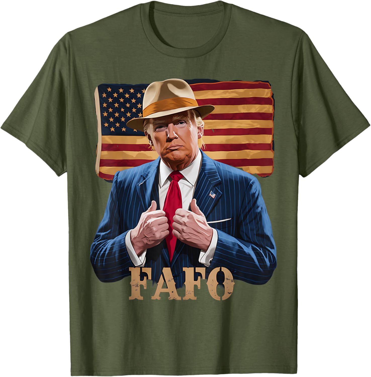 President Trump FAFO US Flag T-Shirt for Patriotic Fans and Supporters - 9