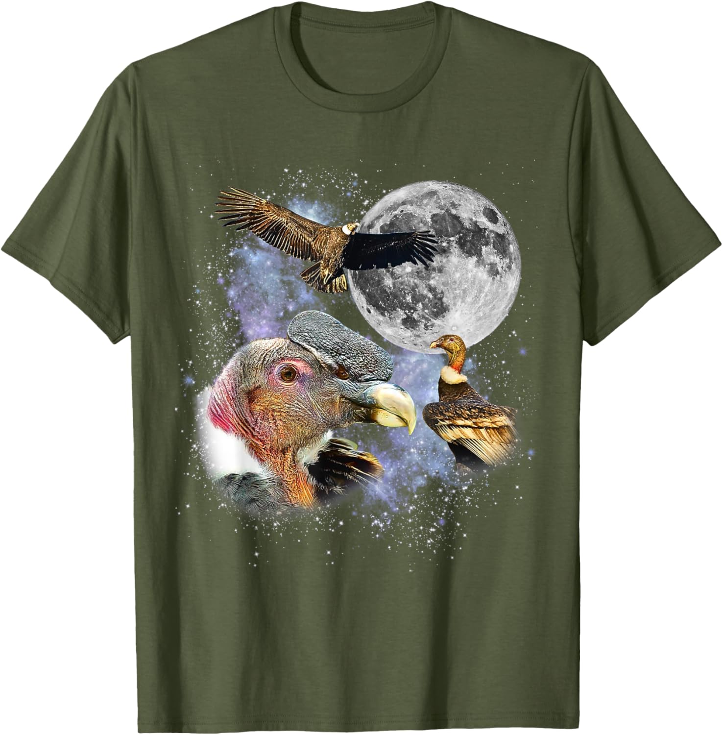 Retro Andean Condor Moon Graphic 90s Vintage T-Shirt for Cool Style - 13