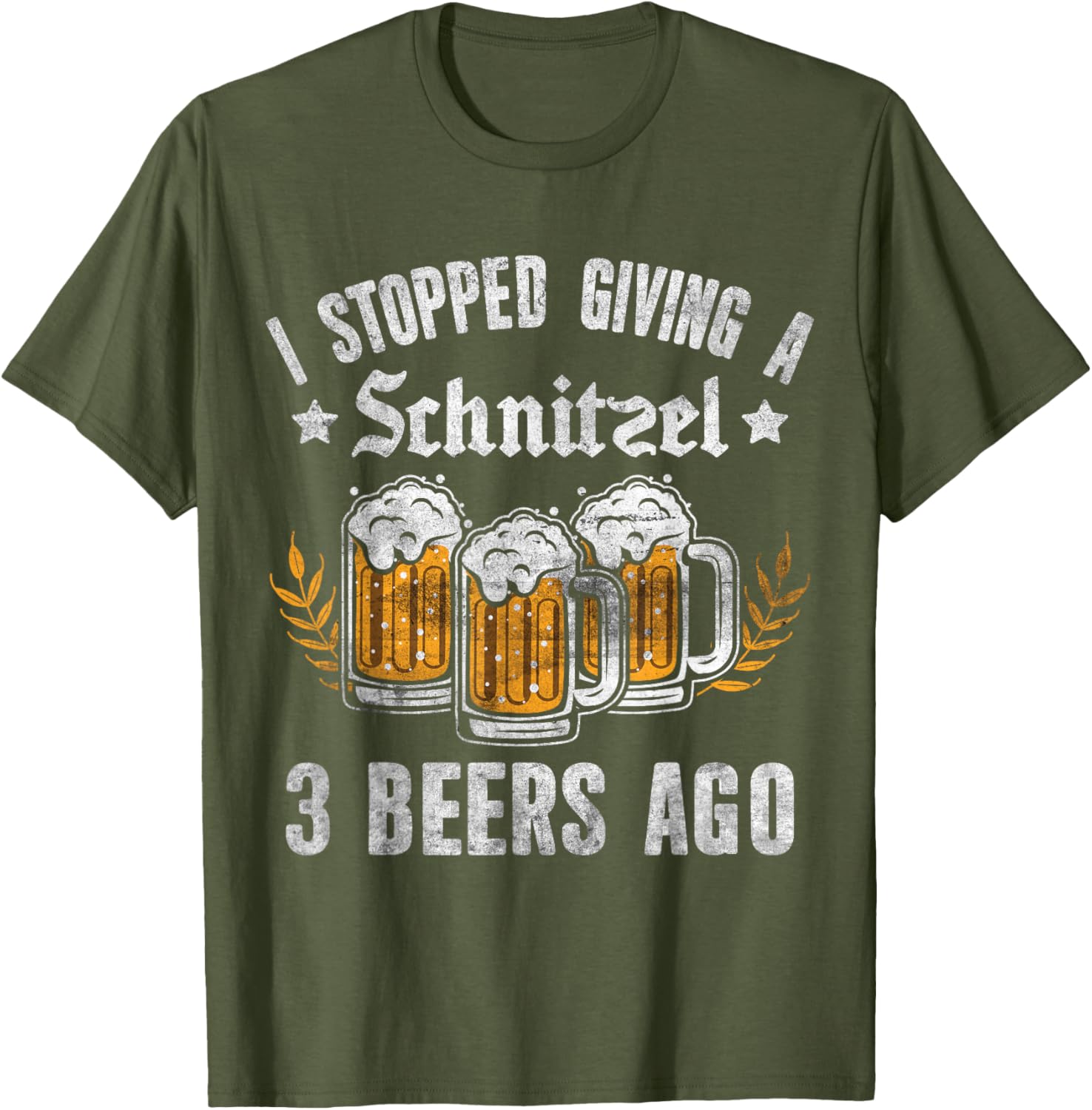 Oktoberfest I Stopped Giving A Schnitzel 3 Beers Ago T-Shirt for Fun Nights - 19