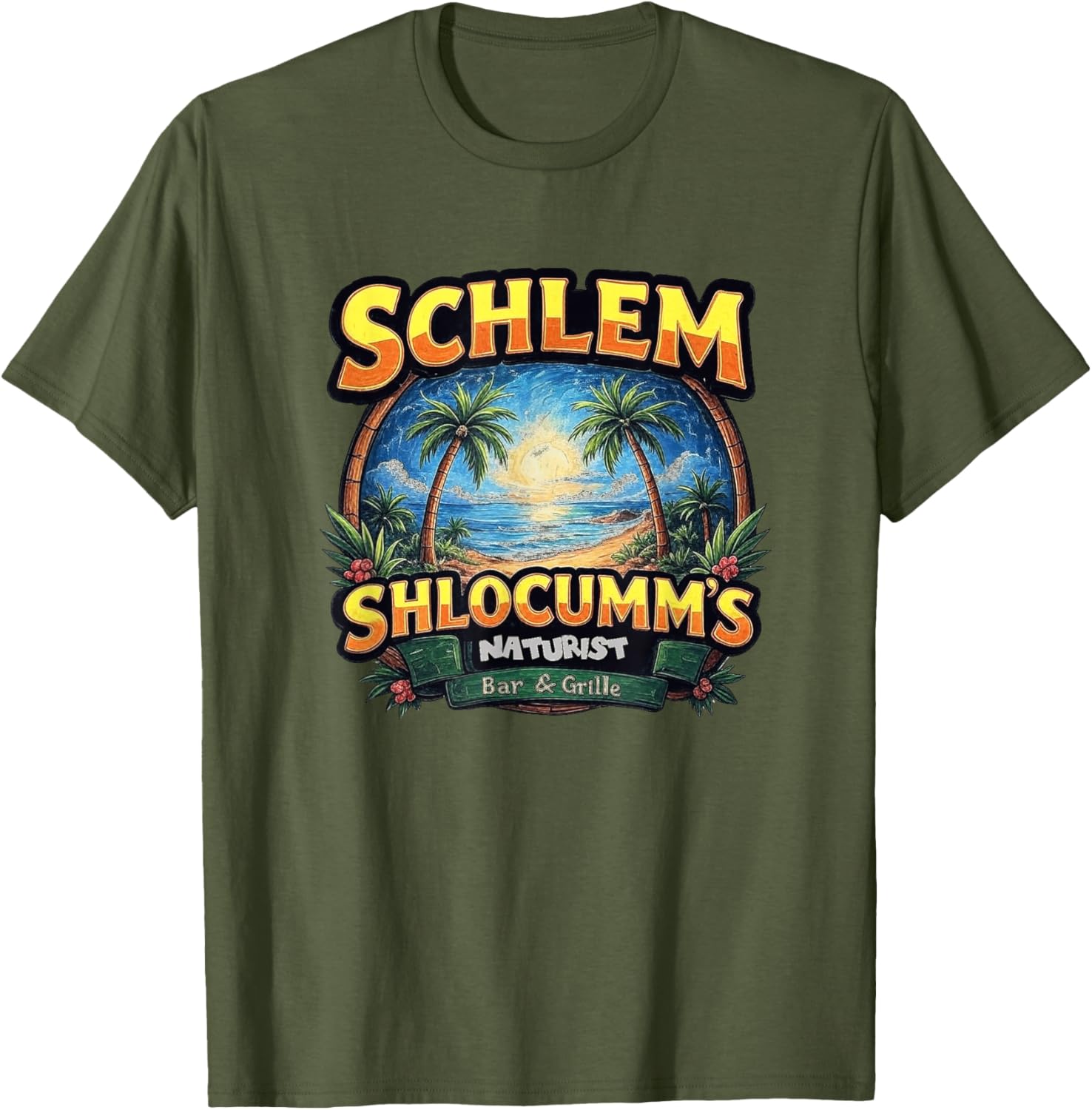 Schlem Shlocumm Naturist Bar & Gille T-Shirt for Casual Comfort - 4