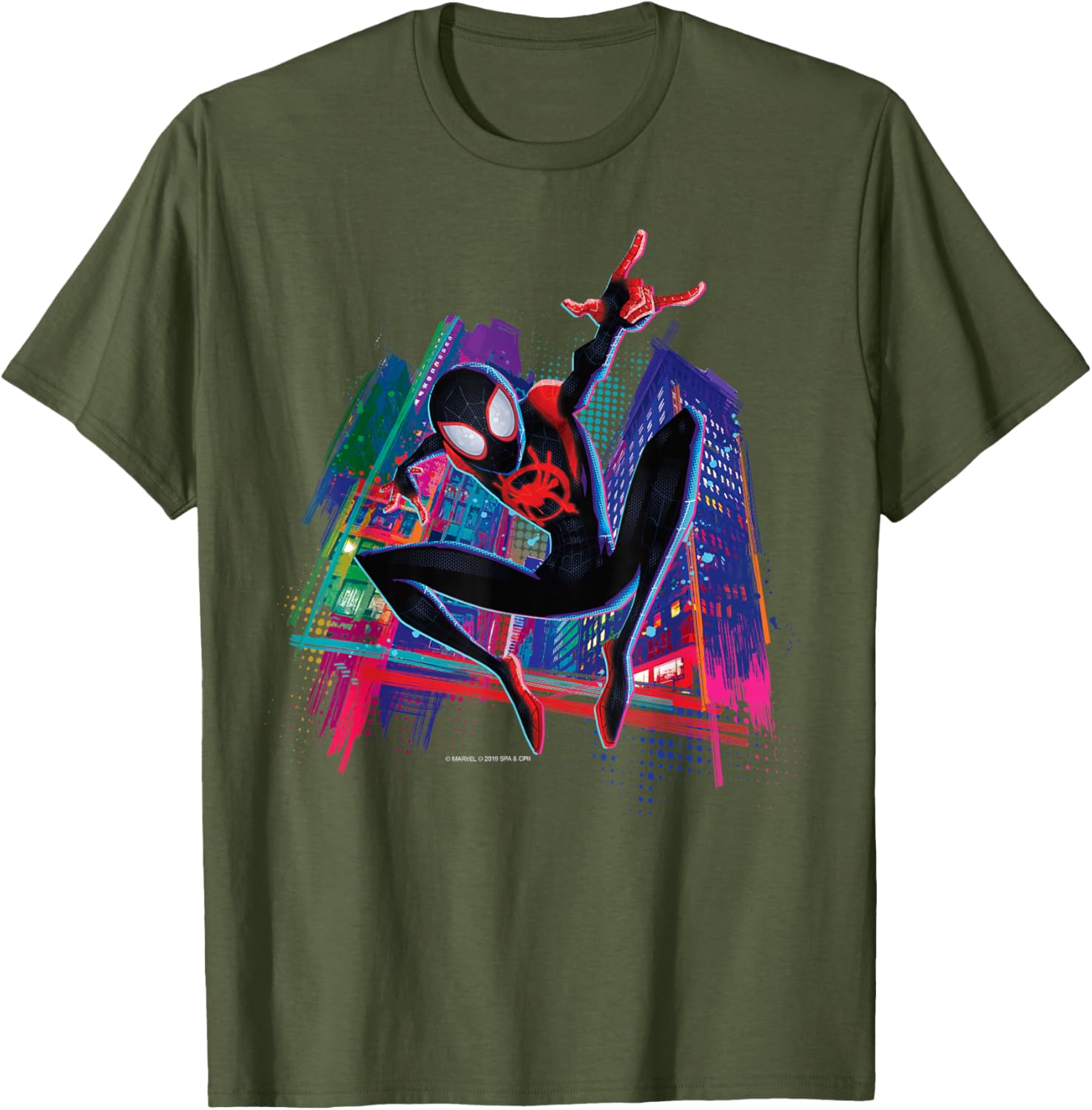 Spider-Man Miles Morales Graffiti City T-Shirt for Stylish Fans - 4