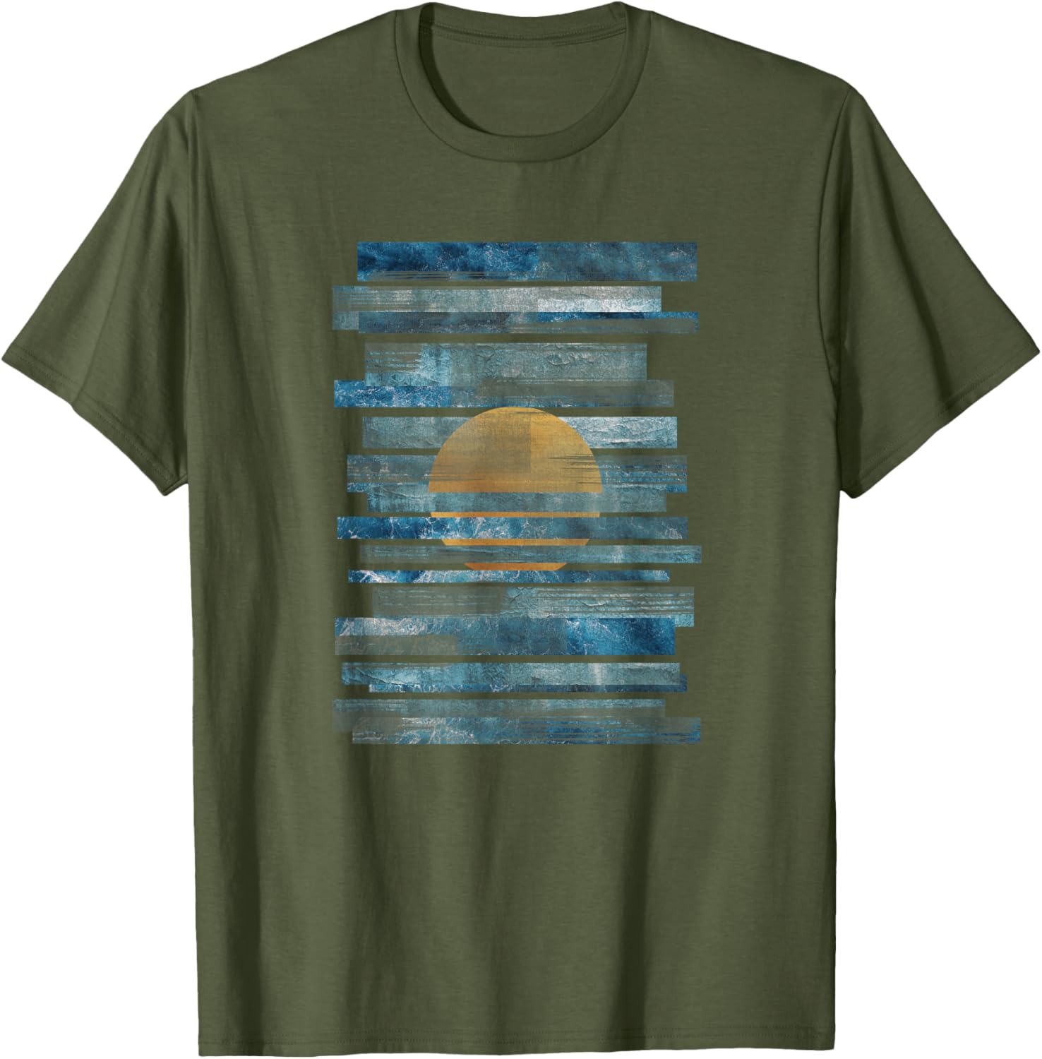 Oceanic Sunset Strips T-Shirt for Effortless Style and Comfort - 17