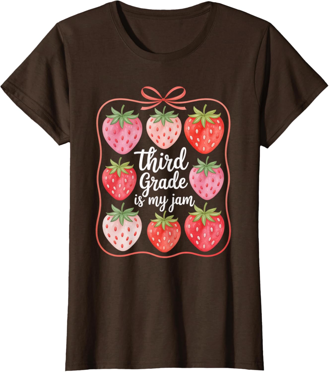 Cute Strawberry Teacher Back to School T-Shirt for Third Grade Fun - 13
