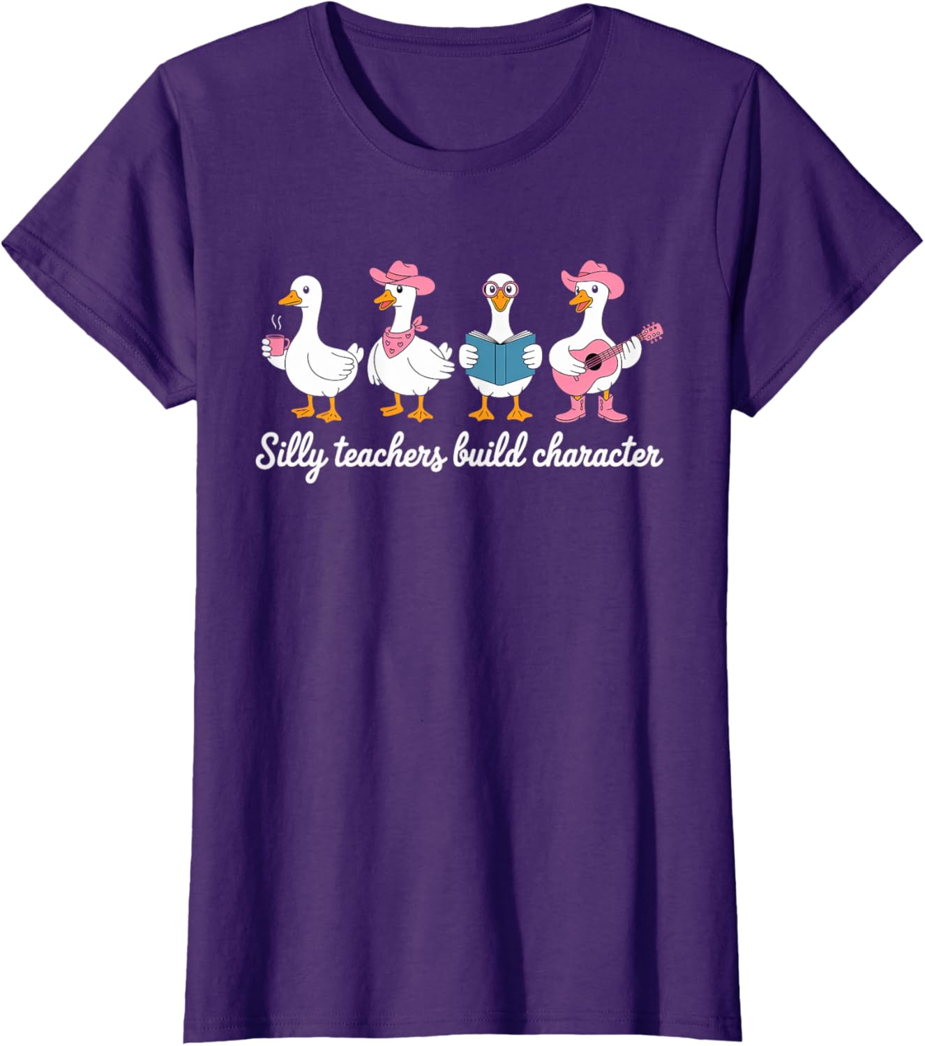 Funny Goose Back to School T-Shirt for Teachers - Silly Character Design - 14