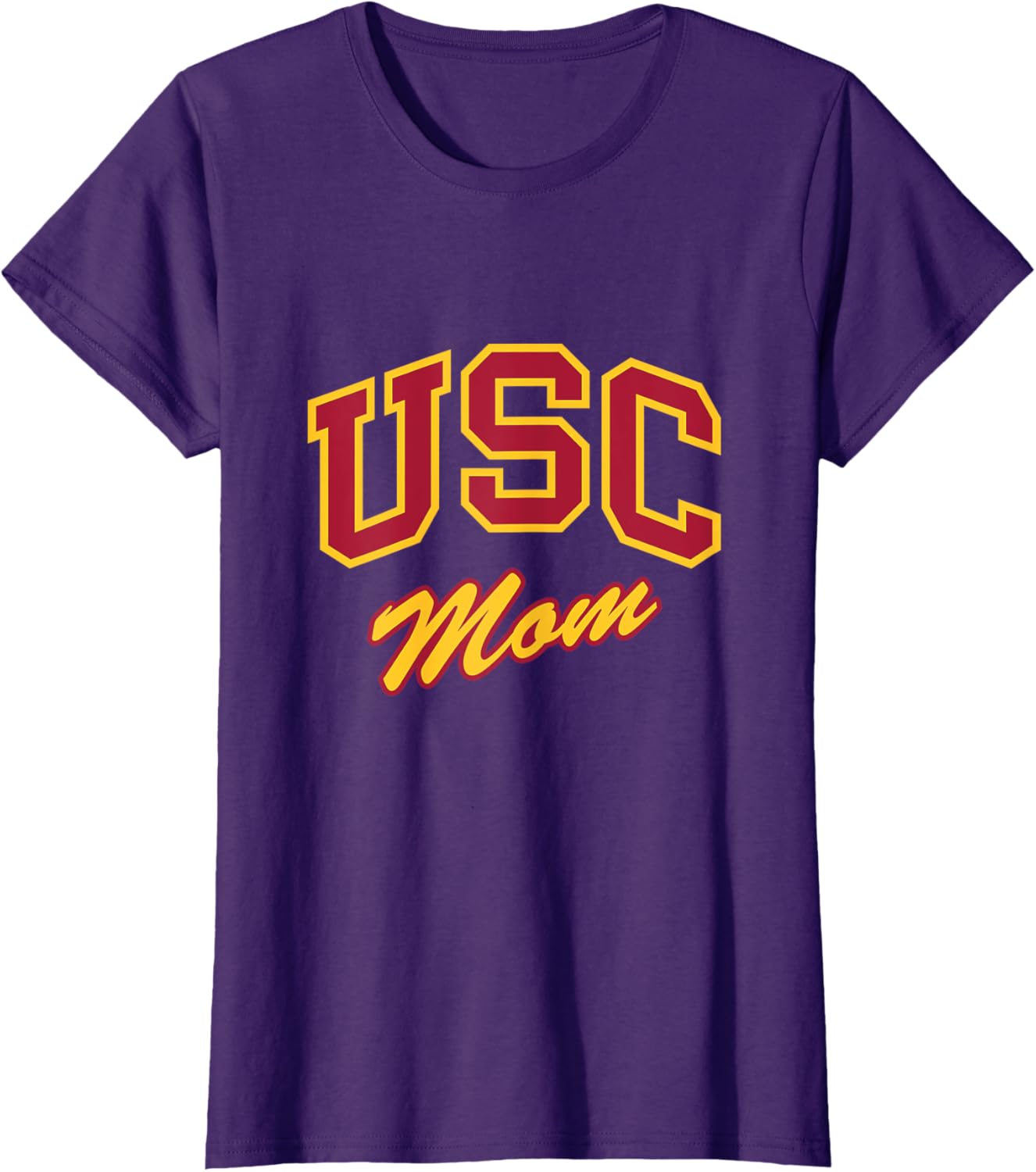 USC Mom Retro Script T-Shirt Perfect for Sports and Outdoor Activities - 5
