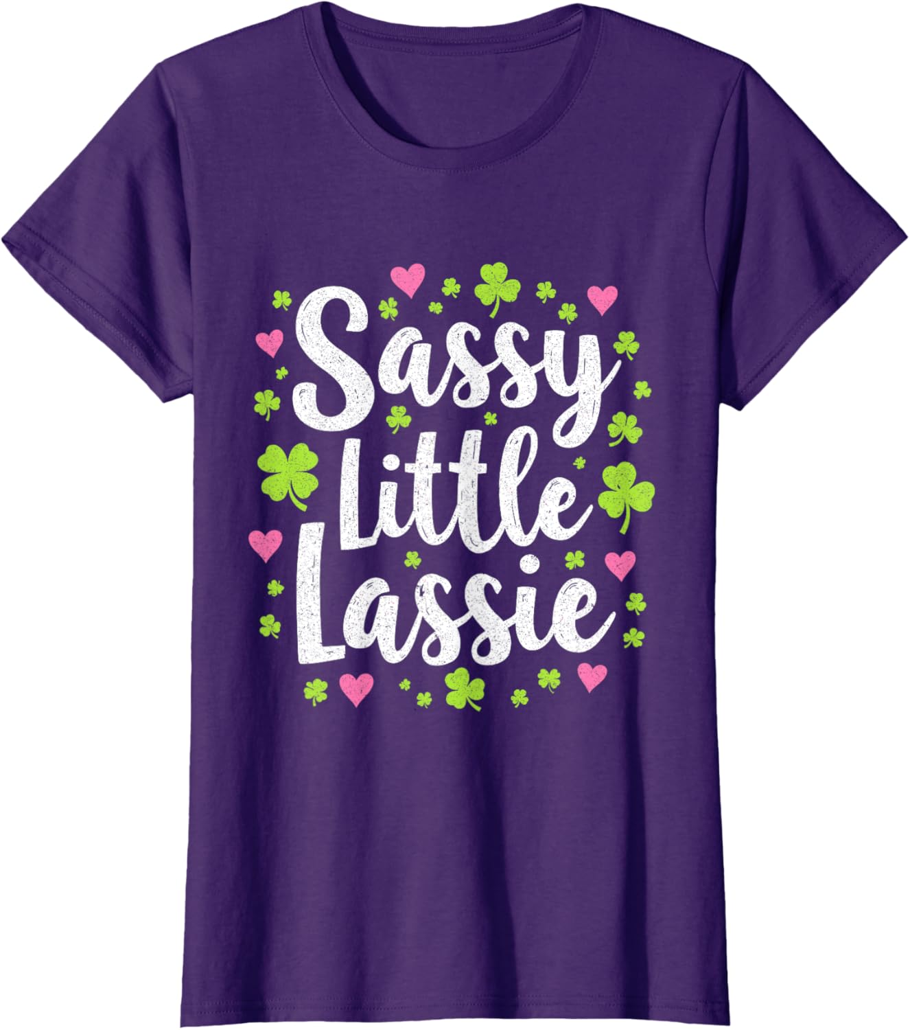 Sassy St Patrick's Day T-Shirt for Girls - Cute Little Lassie Design - 6