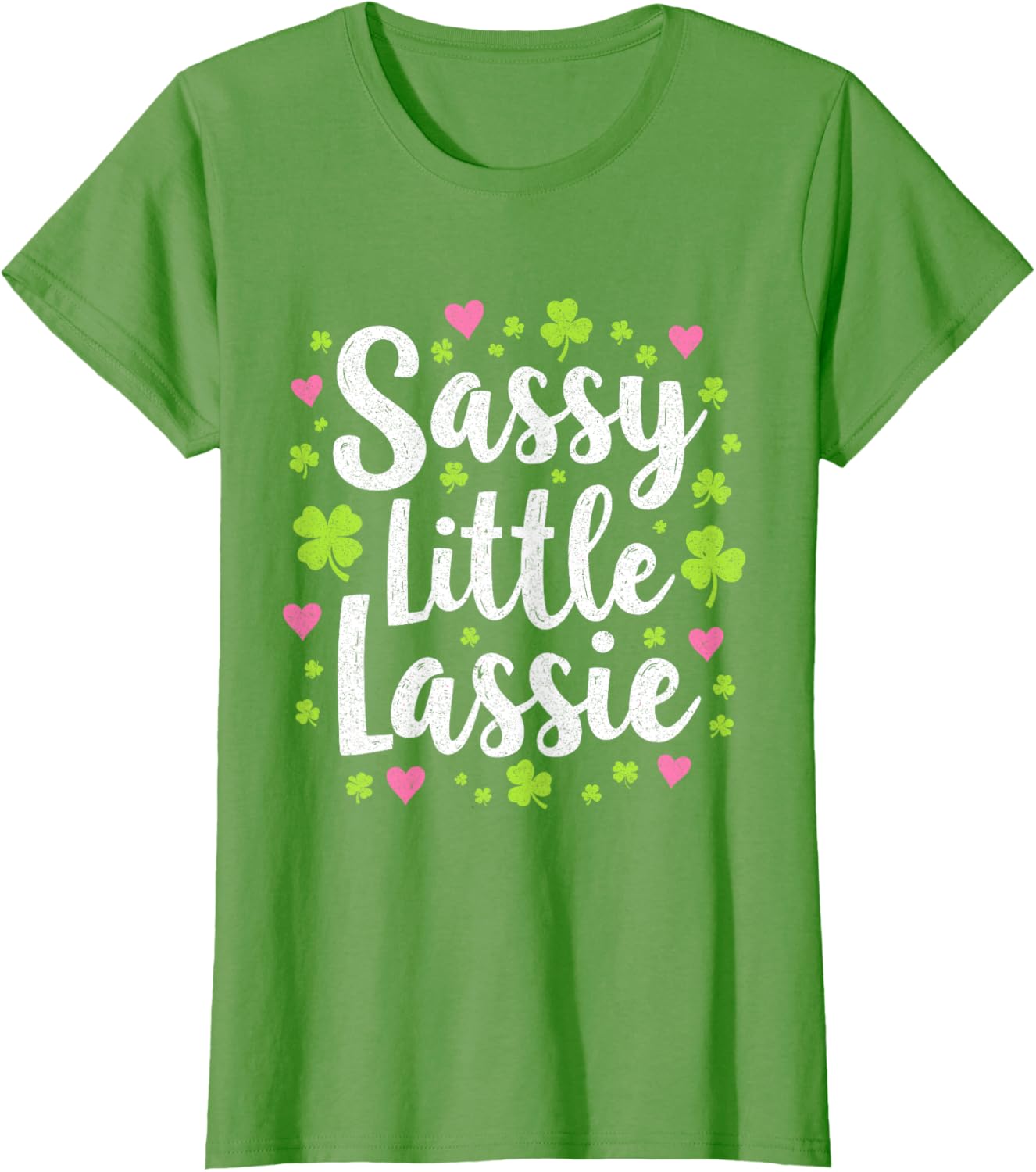 Sassy St Patrick's Day T-Shirt for Girls - Cute Little Lassie Design - 10