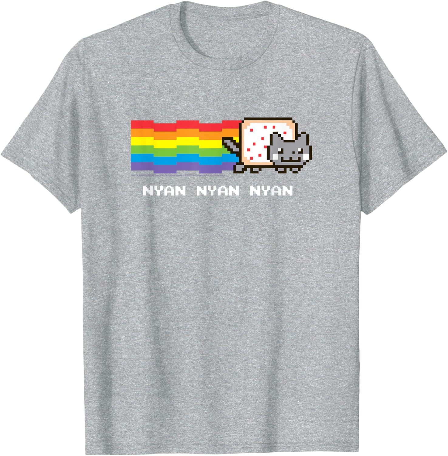 Nyan Cat Rainbow Meme T-Shirt for Fun Internet Lovers - 1
